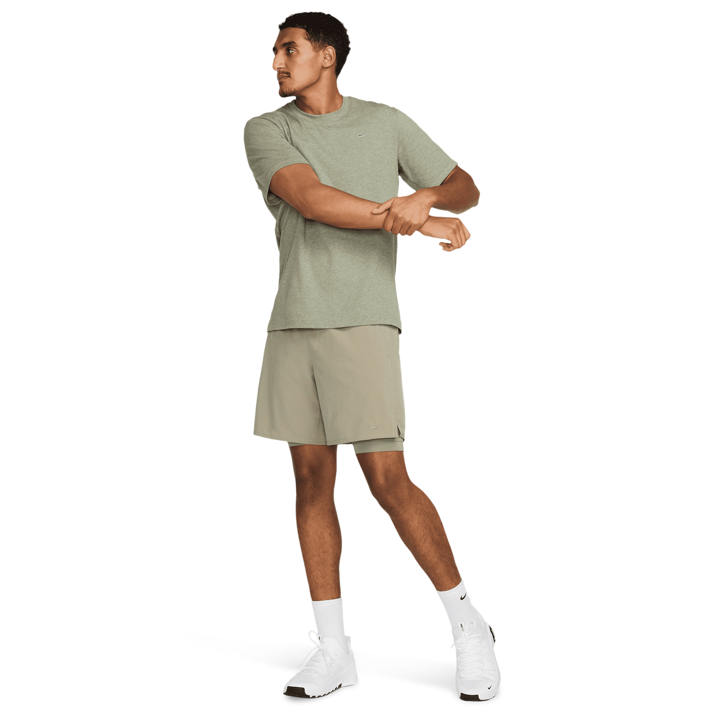 Nike Dri-FIT Primary Statement Short Sleeve T-Shirt - Men's - Heather/Light Army/Light Army