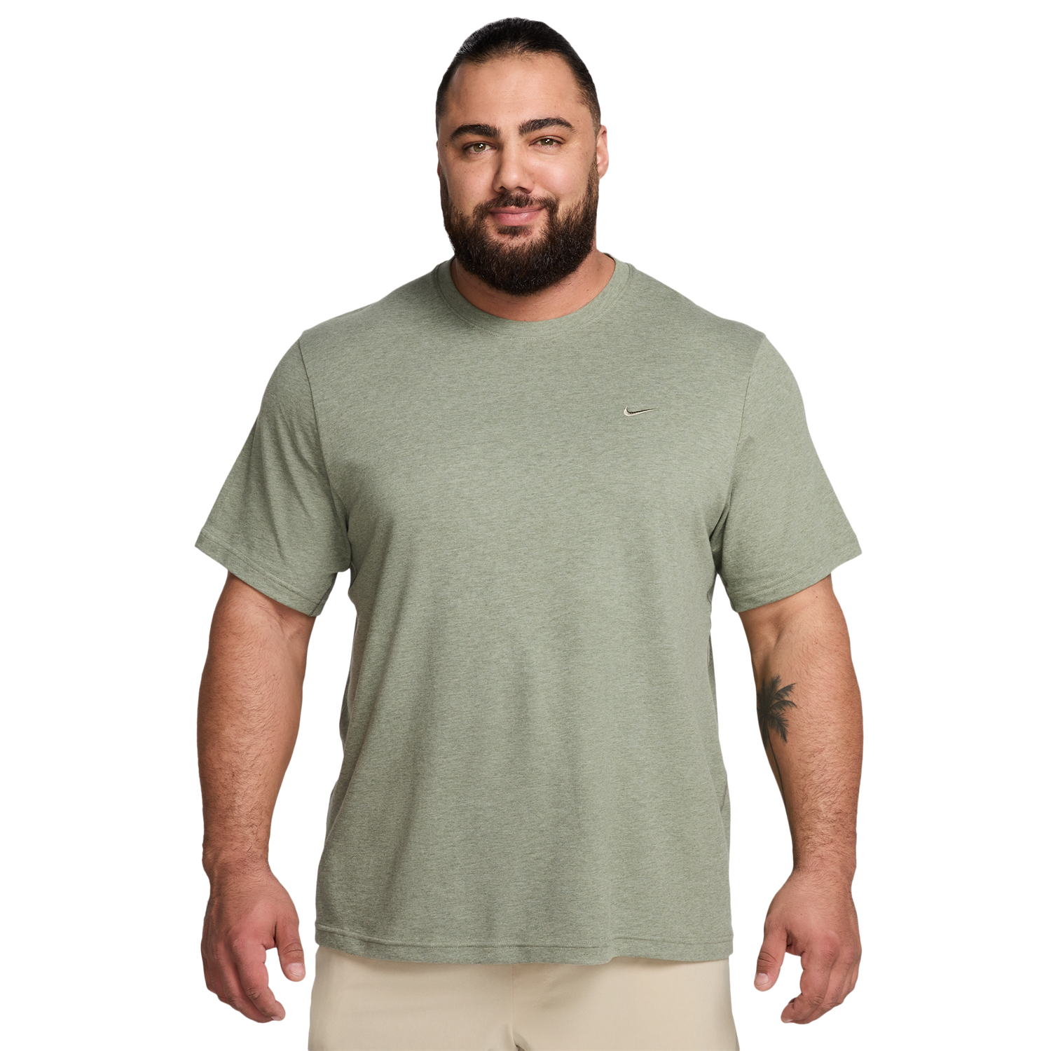 Nike Dri-FIT Primary Statement Short Sleeve T-Shirt - Men's - Heather/Light Army/Light Army