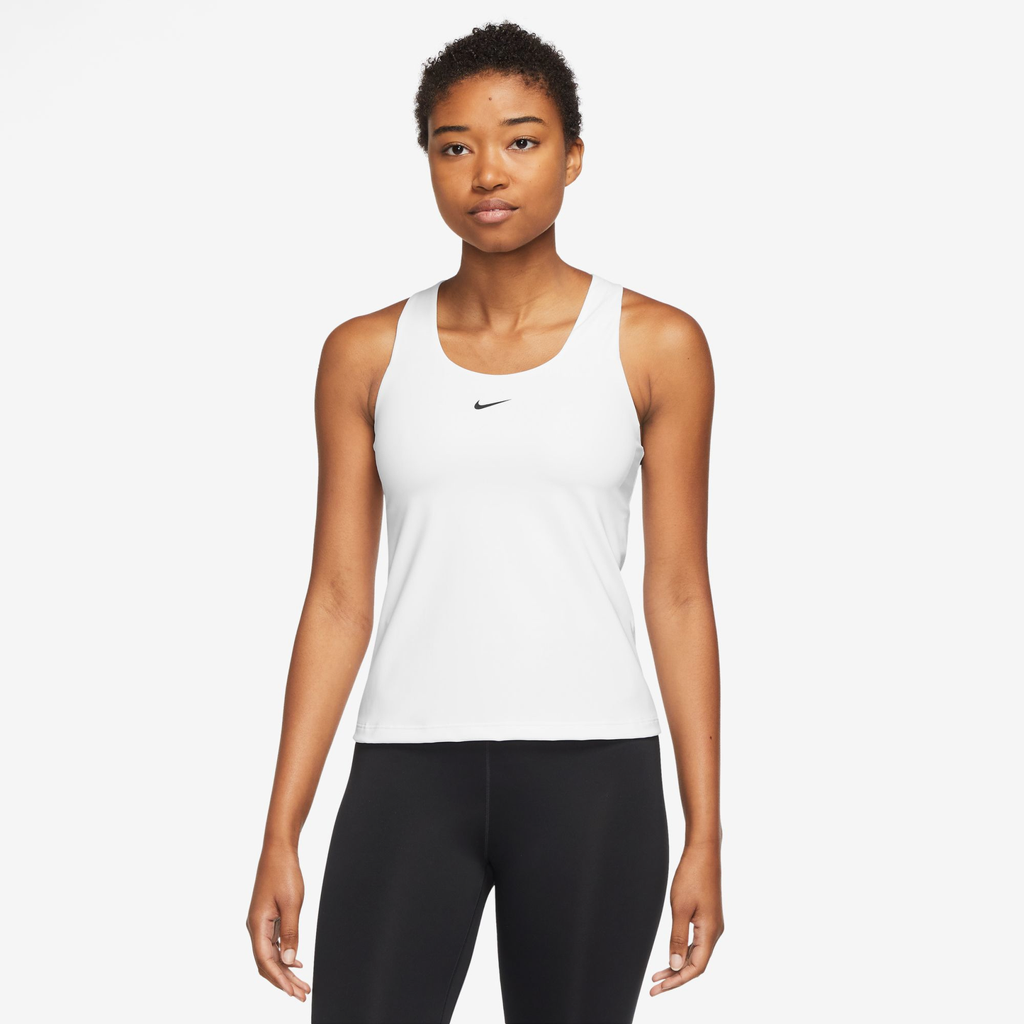 Nike Dri-FIT Swoosh Bra Tank - Women's - White/Stone Mauve/Black