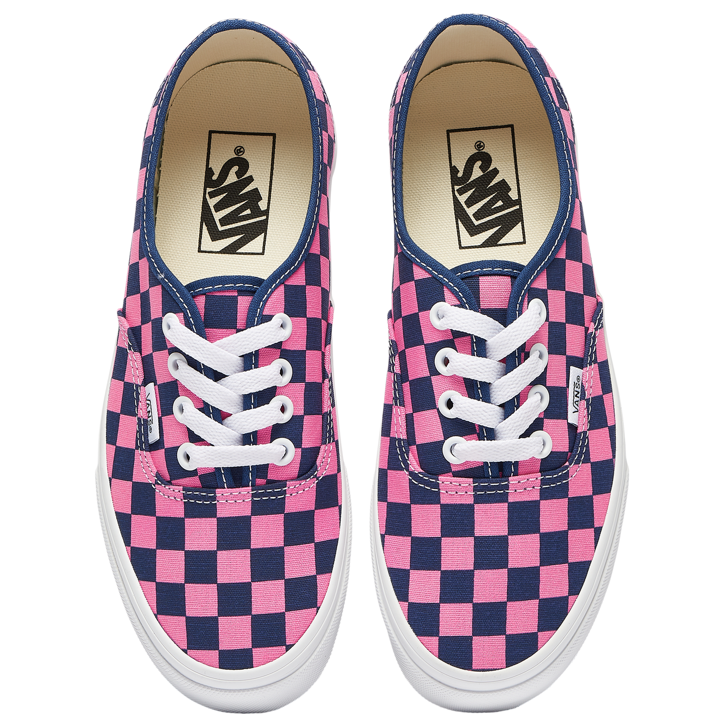 Vans OMU Authentic Checkerboard - Women's - Indigo/Pink Fizz