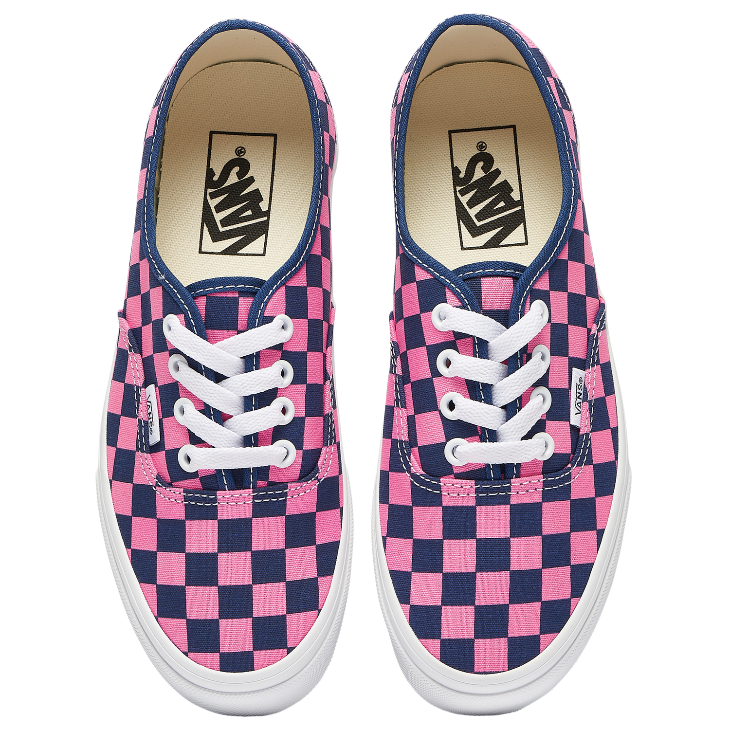 Vans OMU Authentic Checkerboard - Women's - Indigo/Pink Fizz