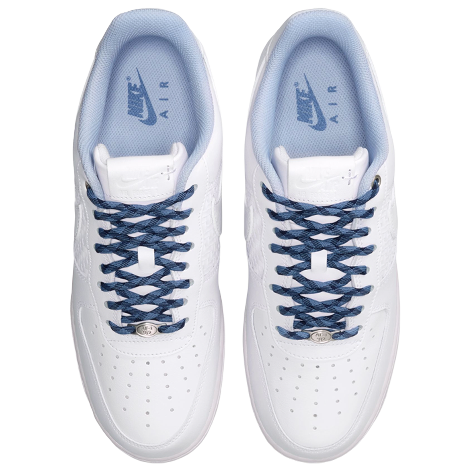 Nike Air Force 1 07 LV8 ESS+ CN - Men's - Metallic Silver/Hydrogen Blue/White