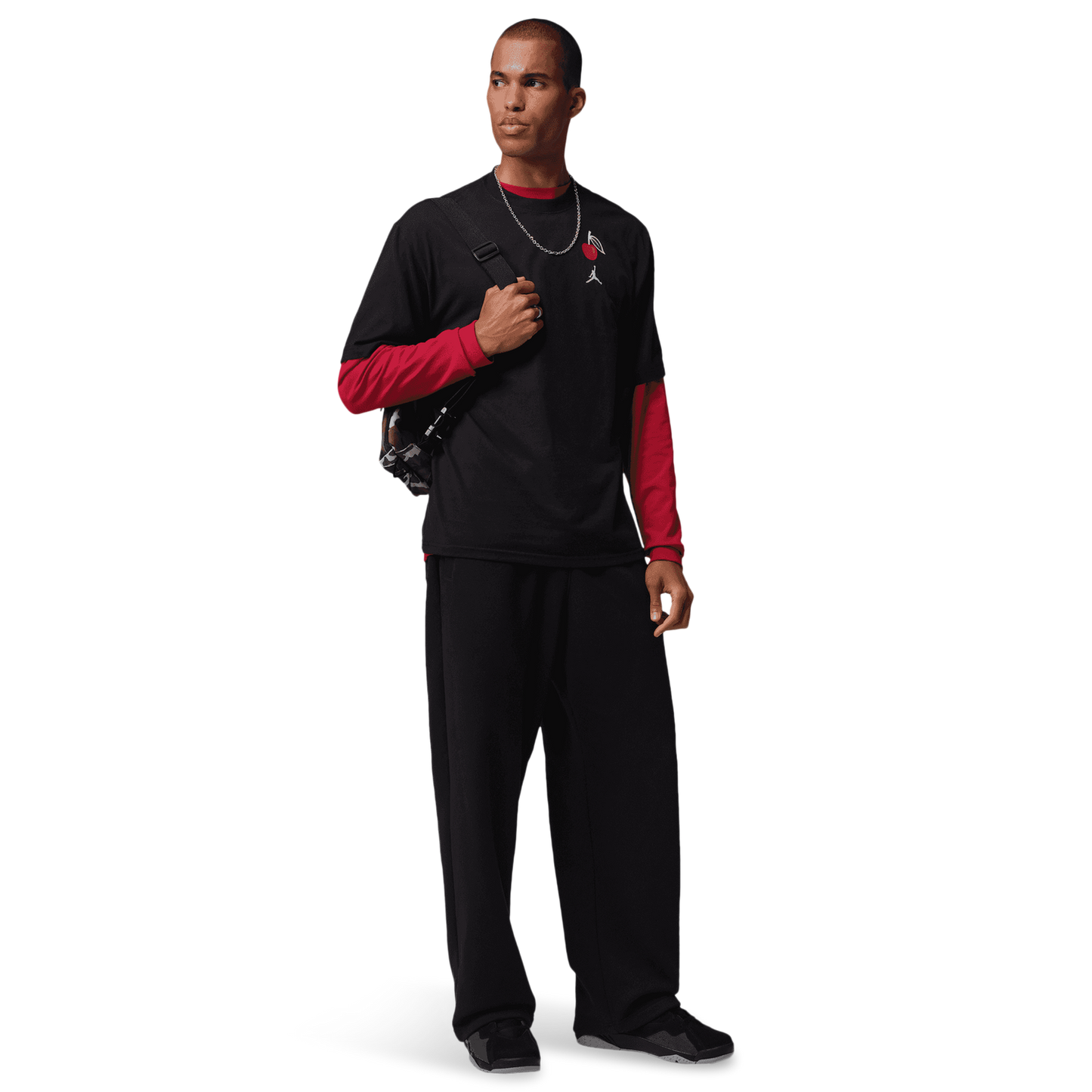 Jordan Statement 1985 Short Sleeve Crew CP - Men's - Black/Red/White