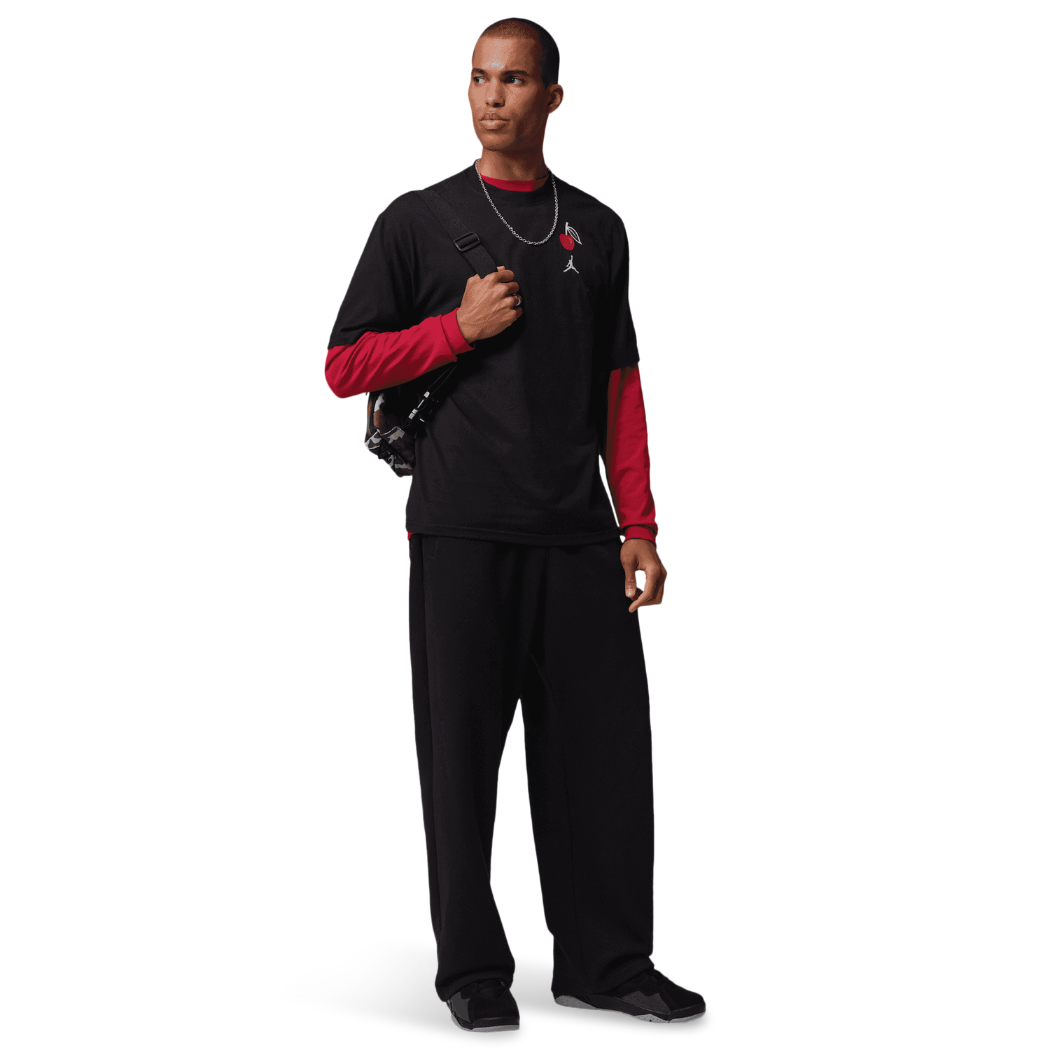 Jordan Statement 1985 Short Sleeve Crew CP - Men's - Black/Red/White