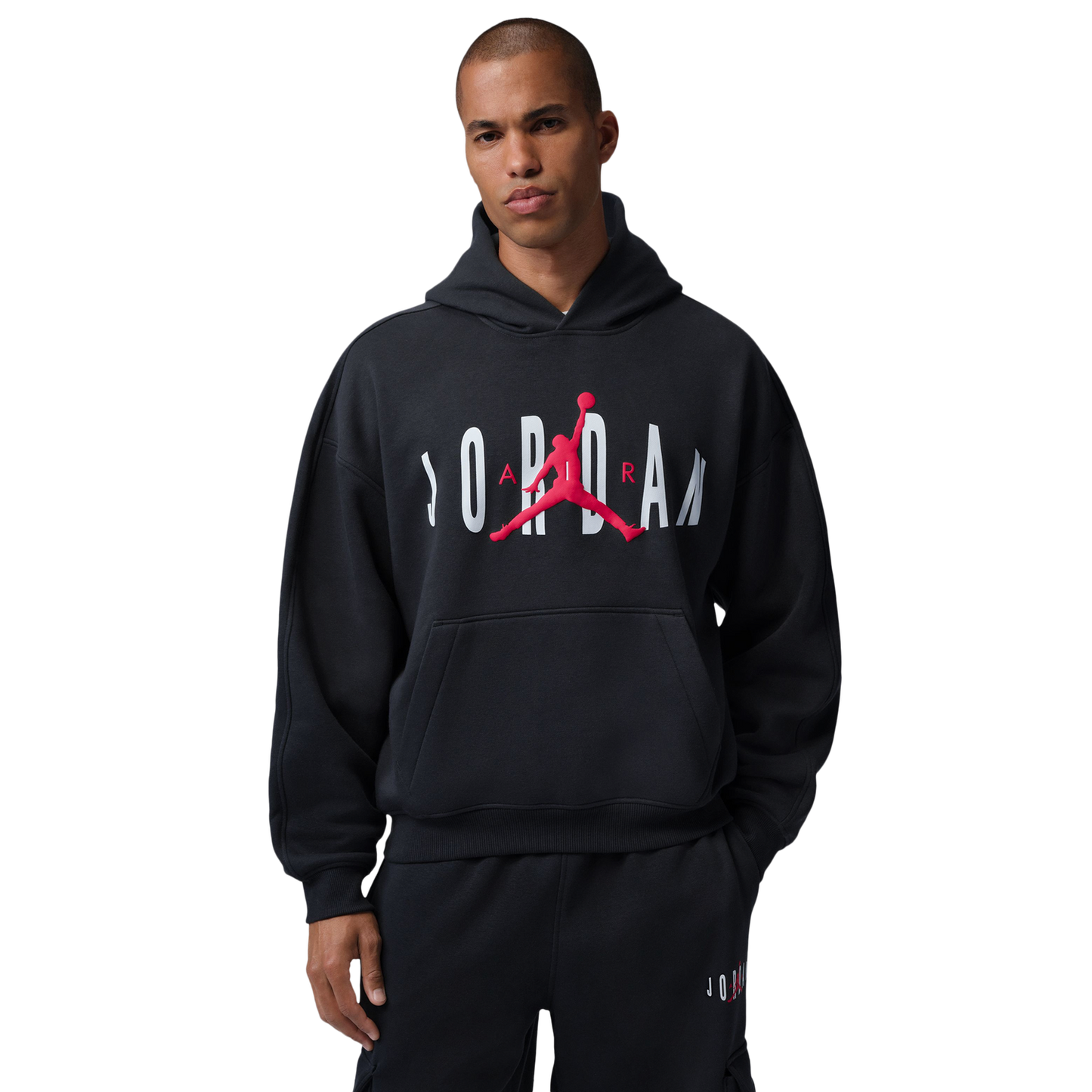 Jordan Brooklyn GFX Oversized Pullover Hoodie - Men's - Black