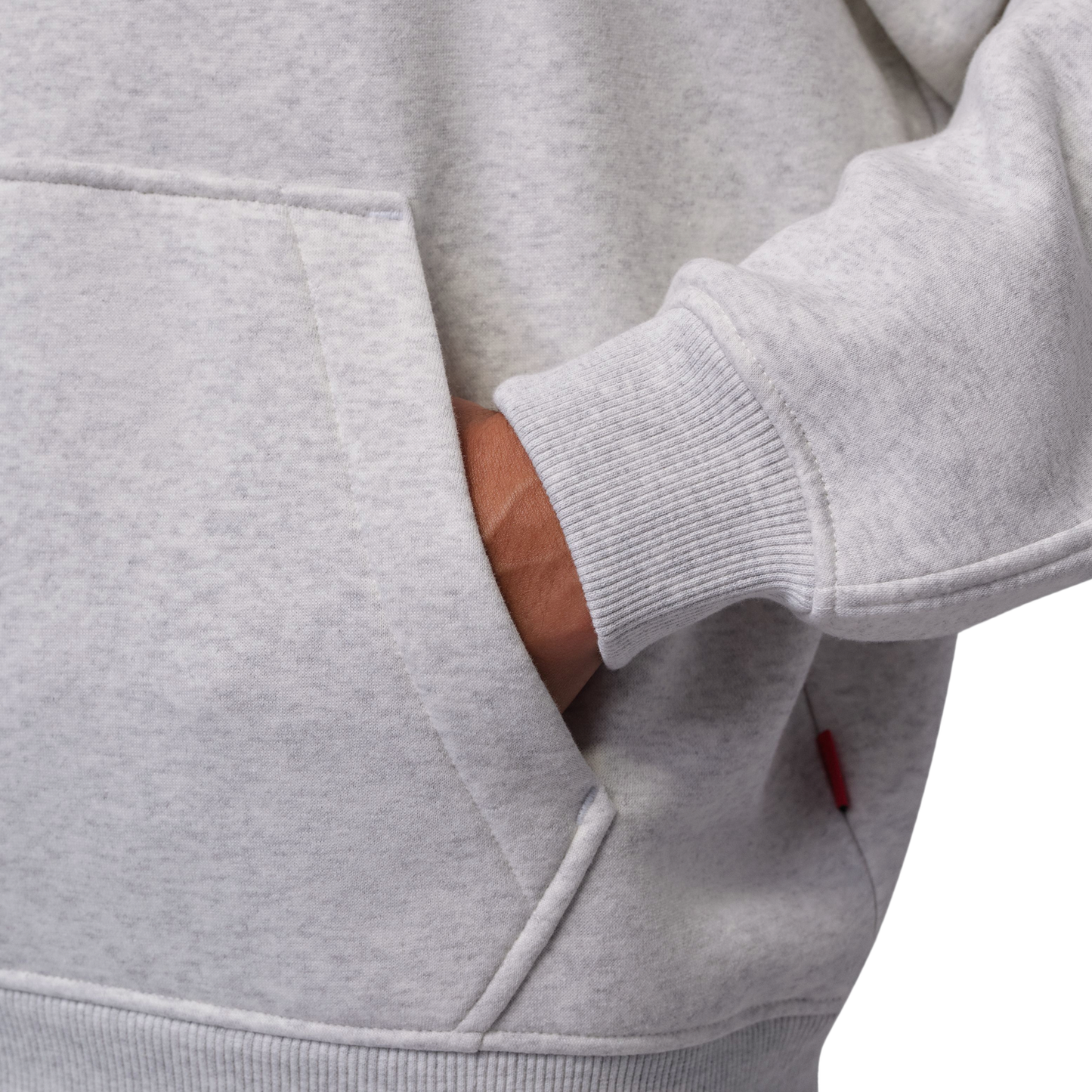 Jordan Brooklyn Graphic Oversize Pullover BB Hoodie - Men's - Gray/Red