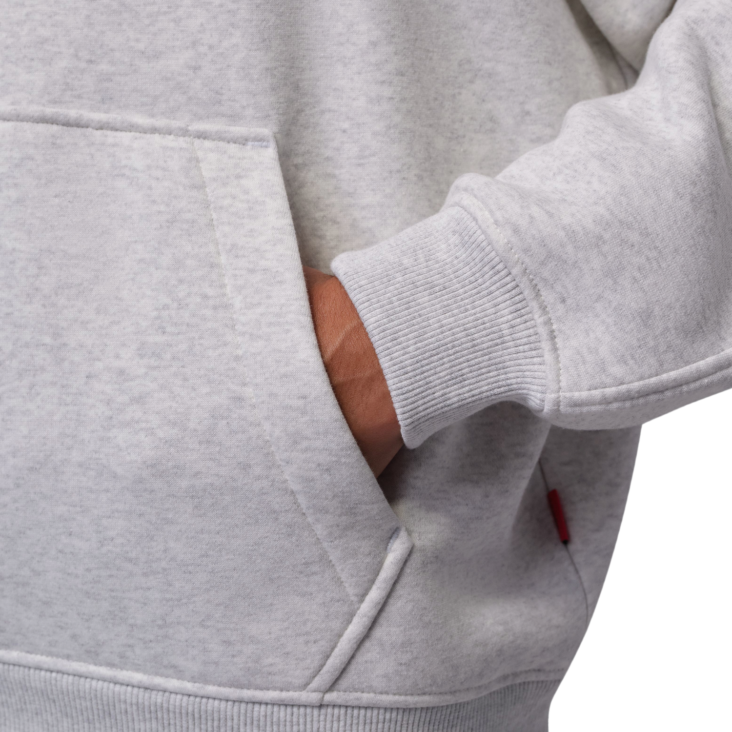 Jordan Brooklyn Graphic Oversize Pullover BB Hoodie - Men's - Gray/Red