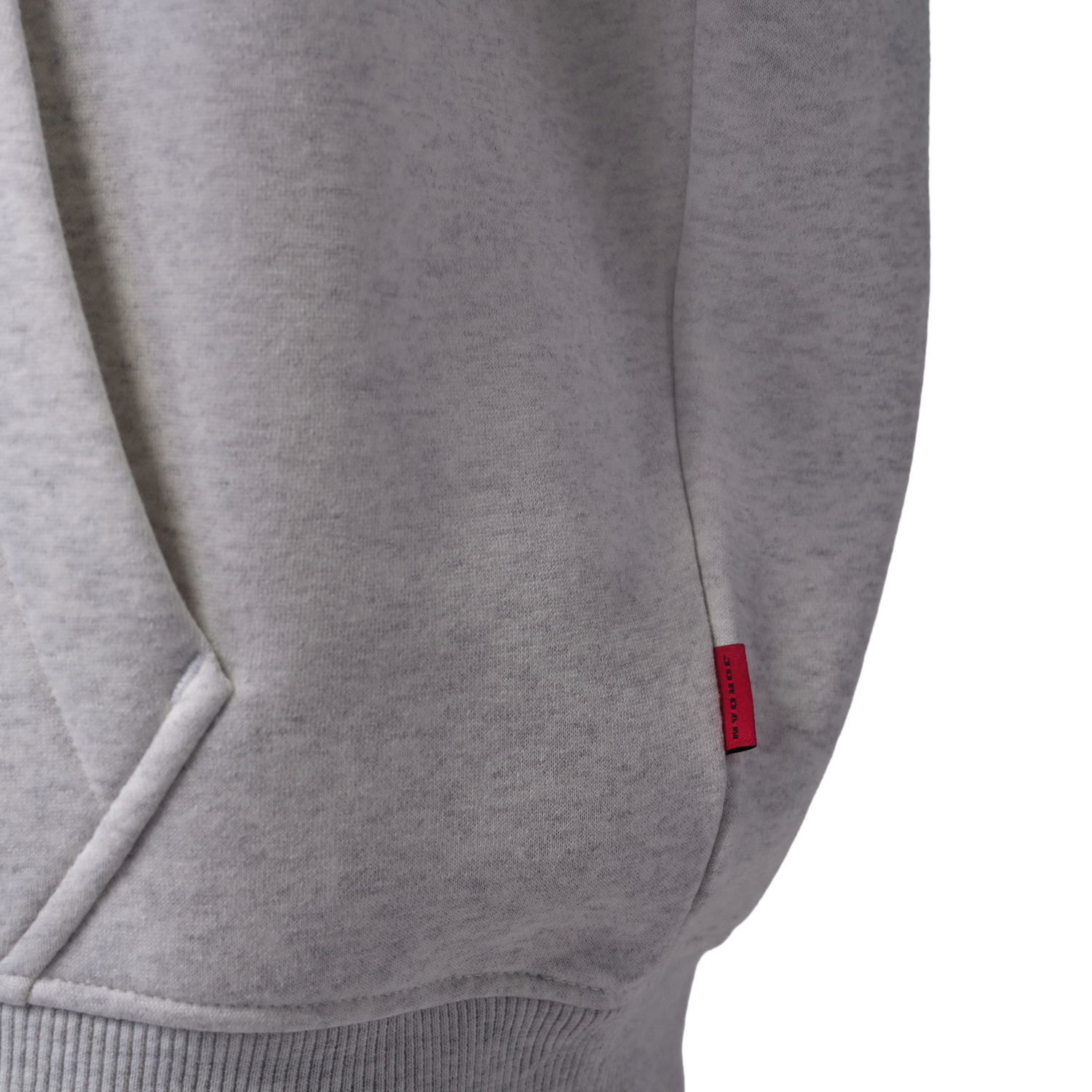 Jordan Brooklyn Graphic Oversize Pullover BB Hoodie - Men's - Gray/Red