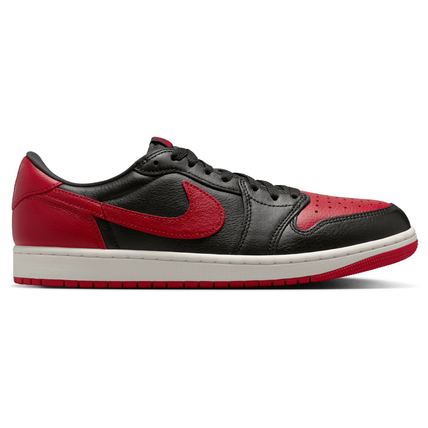 Jordan AJ 1 Retro Low OG 2 - Men's - Black/Black/Varsity Red
