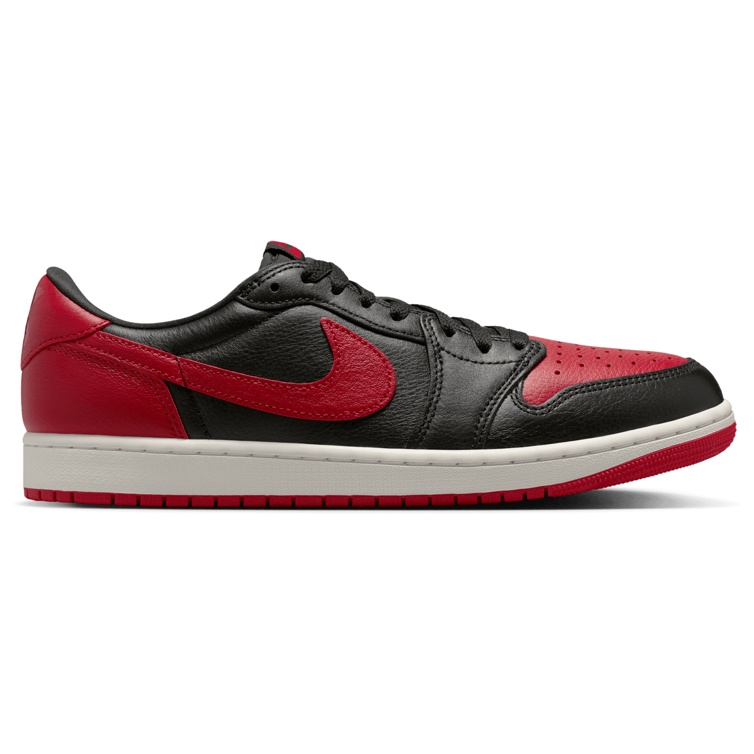 Jordan AJ 1 Retro Low OG 2 - Men's - Black/Black/Varsity Red