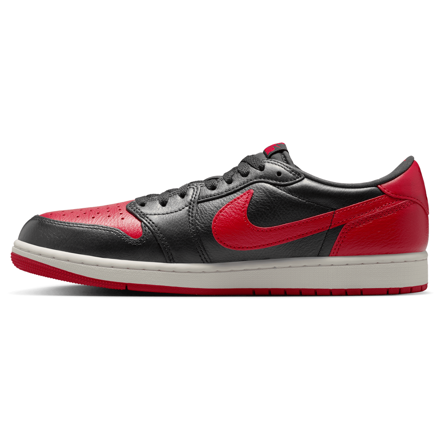 Jordan AJ 1 Retro Low OG 2 - Men's - Black/Black/Varsity Red