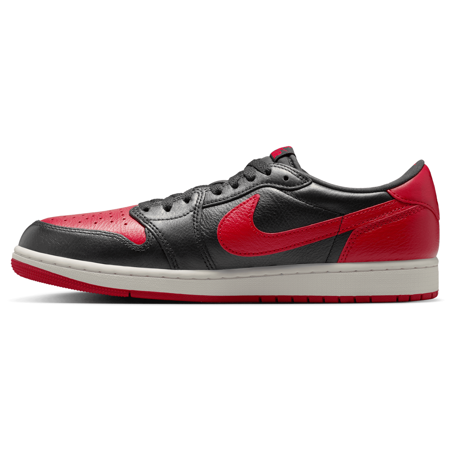 Jordan AJ 1 Retro Low OG 2 - Men's - Black/Black/Varsity Red