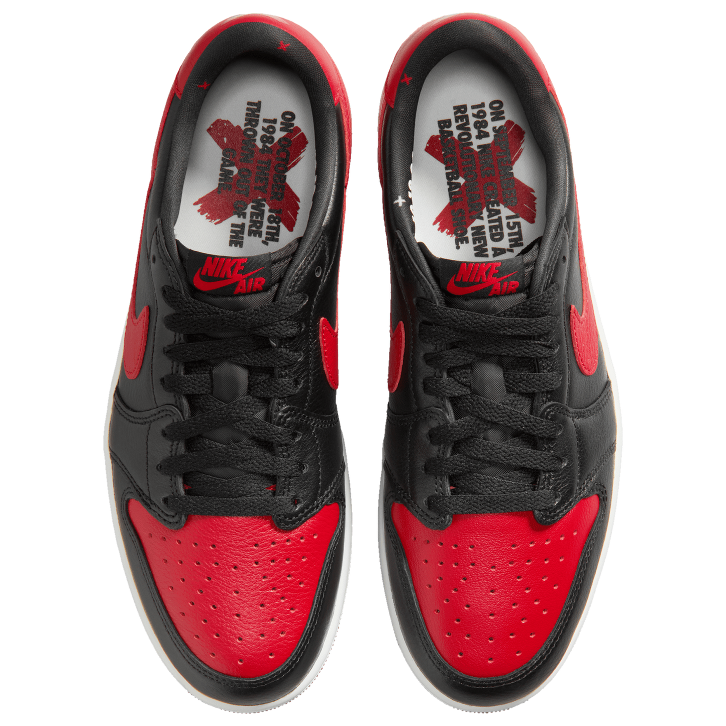 Jordan AJ 1 Retro Low OG 2 - Men's - Black/Black/Varsity Red