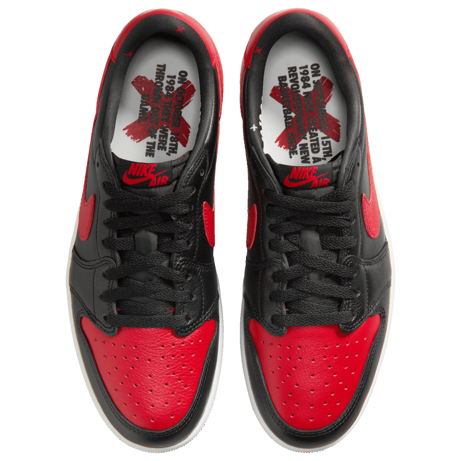 Jordan AJ 1 Retro Low OG 2 - Men's - Black/Black/Varsity Red