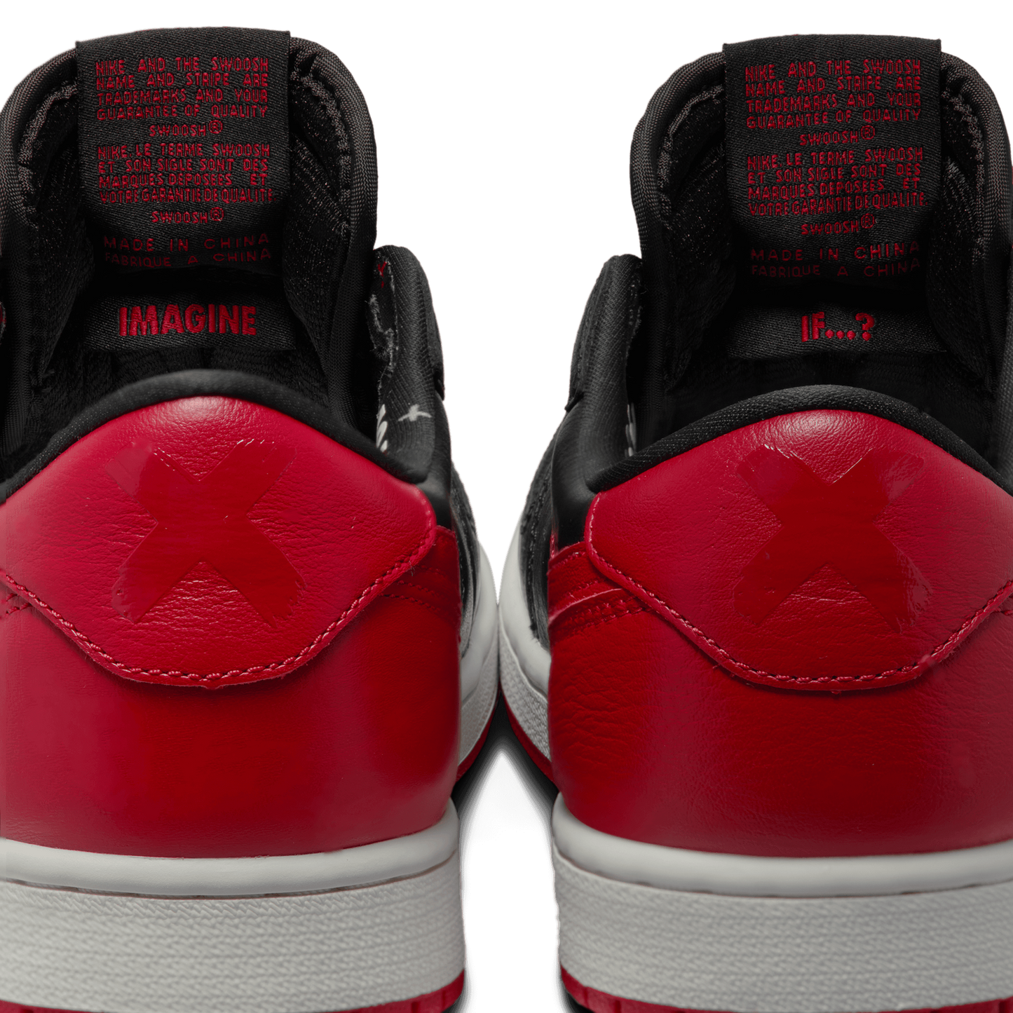 Jordan AJ 1 Retro Low OG 2 - Men's - Black/Black/Varsity Red