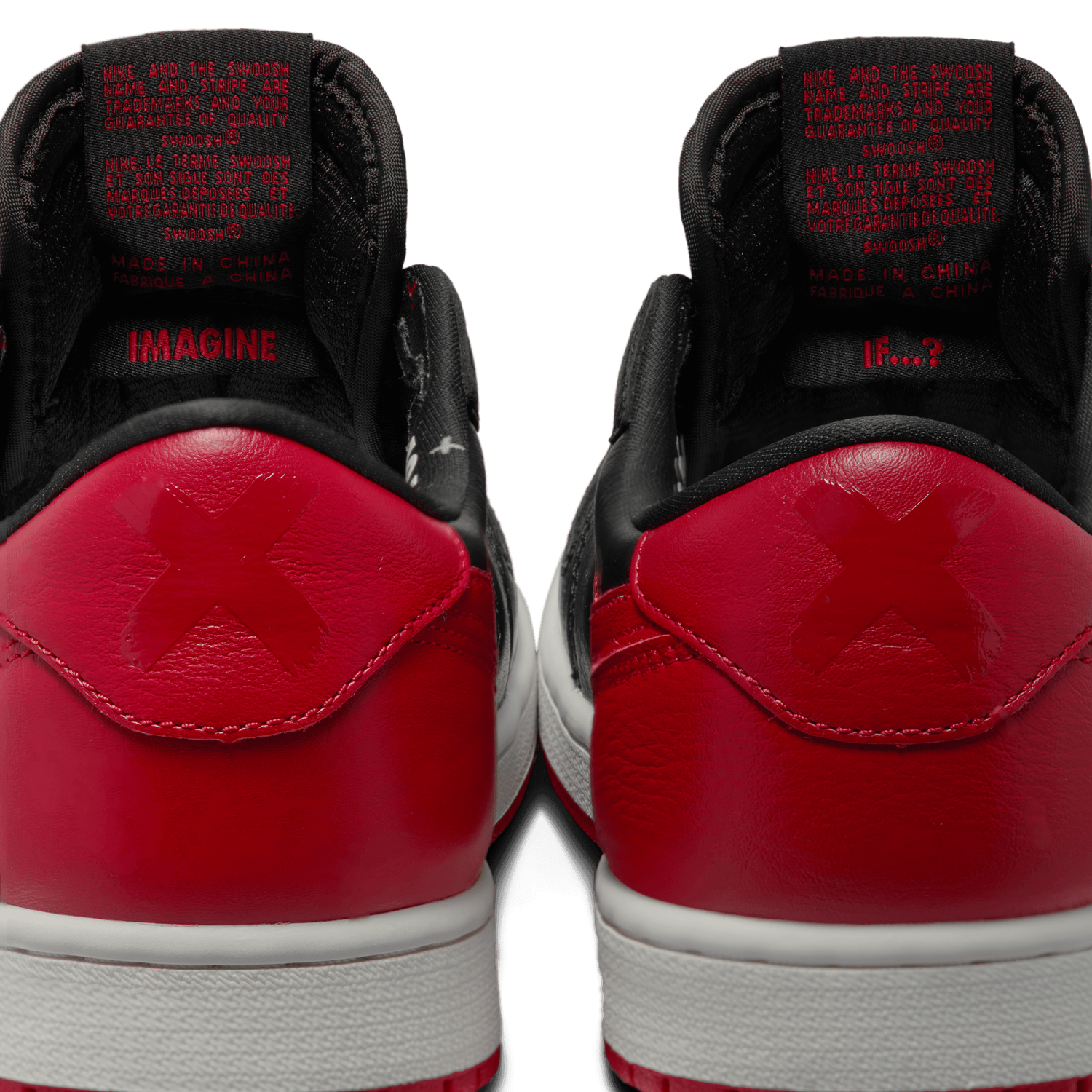 Jordan AJ 1 Retro Low OG 2 - Men's - Black/Black/Varsity Red