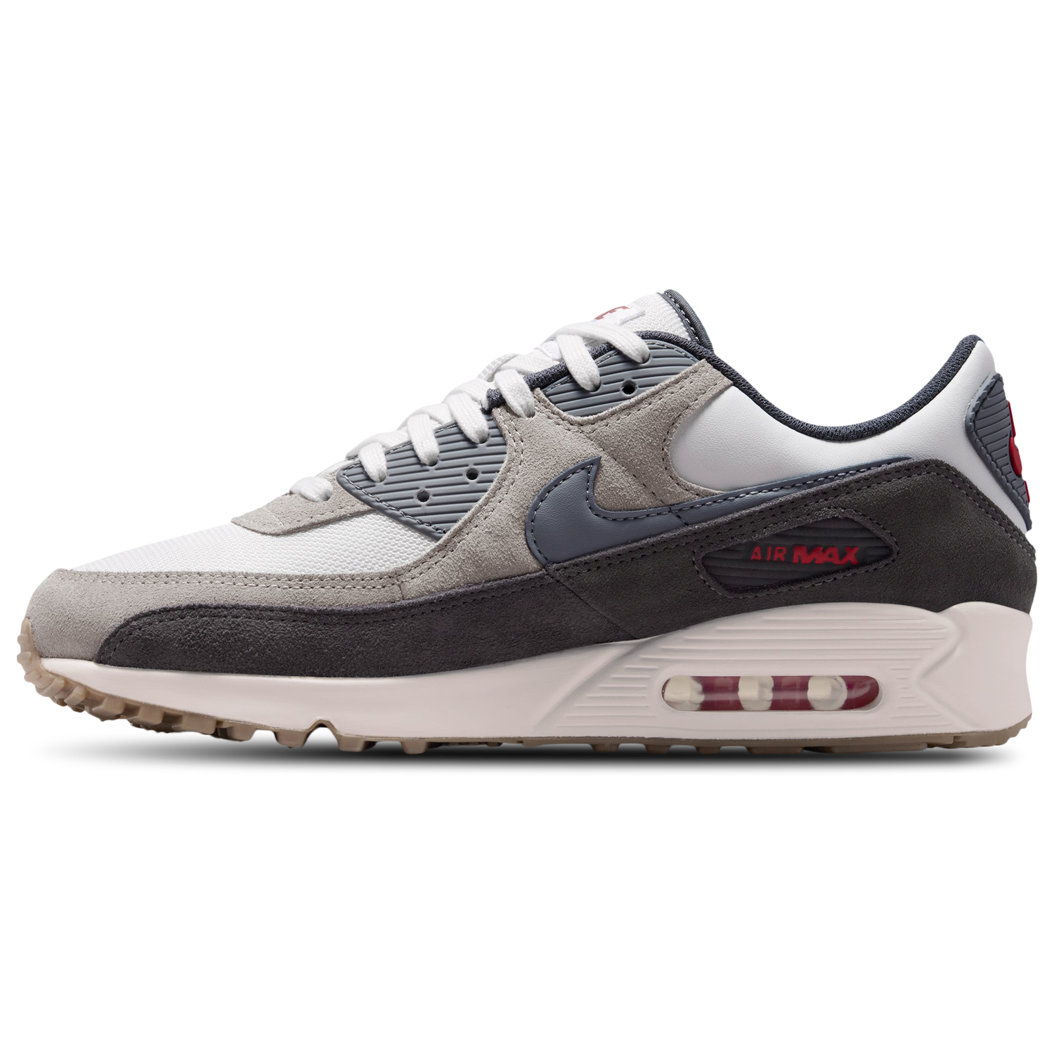 Nike Air Max 90 Premium - Men's - College Grey/Summit White/Particle Grey