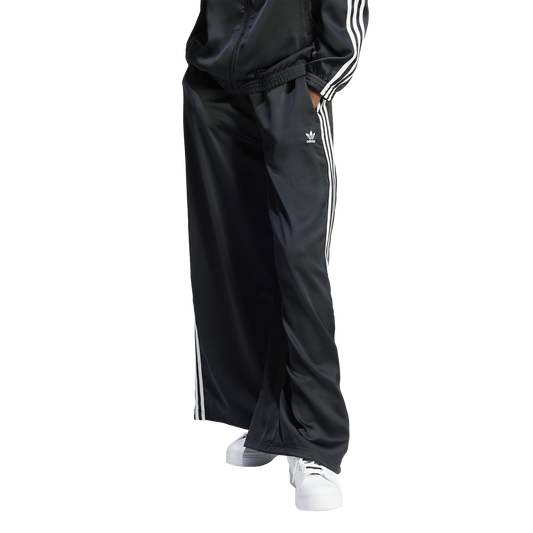 adidas Originals Satin Wide Leg Track Pants - Women's - Black/White