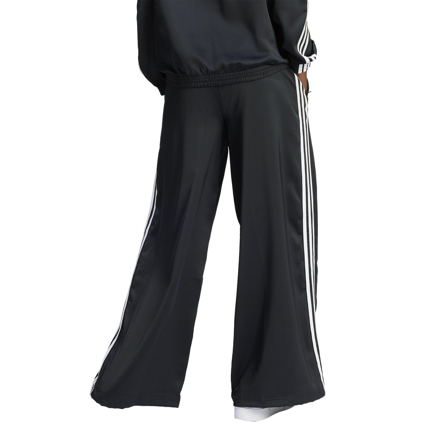 adidas Originals Satin Wide Leg Track Pants - Women's - Black/White