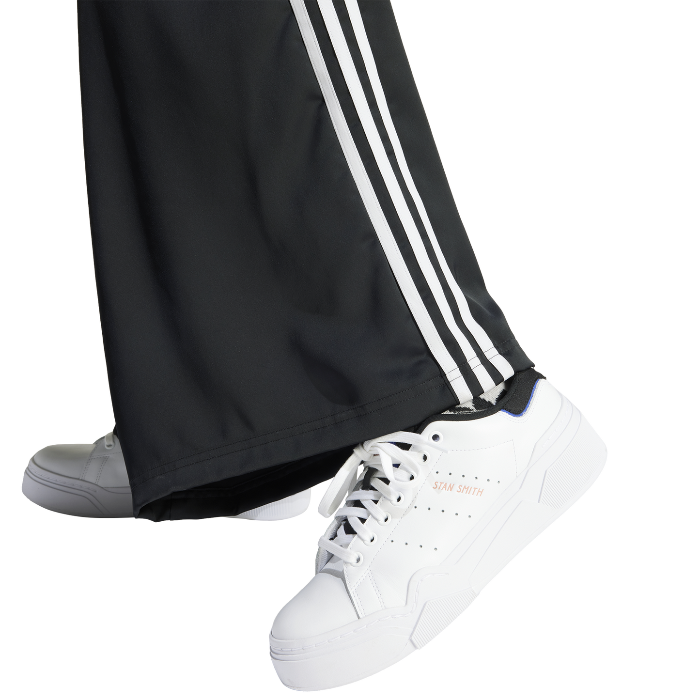 adidas Originals Satin Wide Leg Track Pants - Women's - Black/White