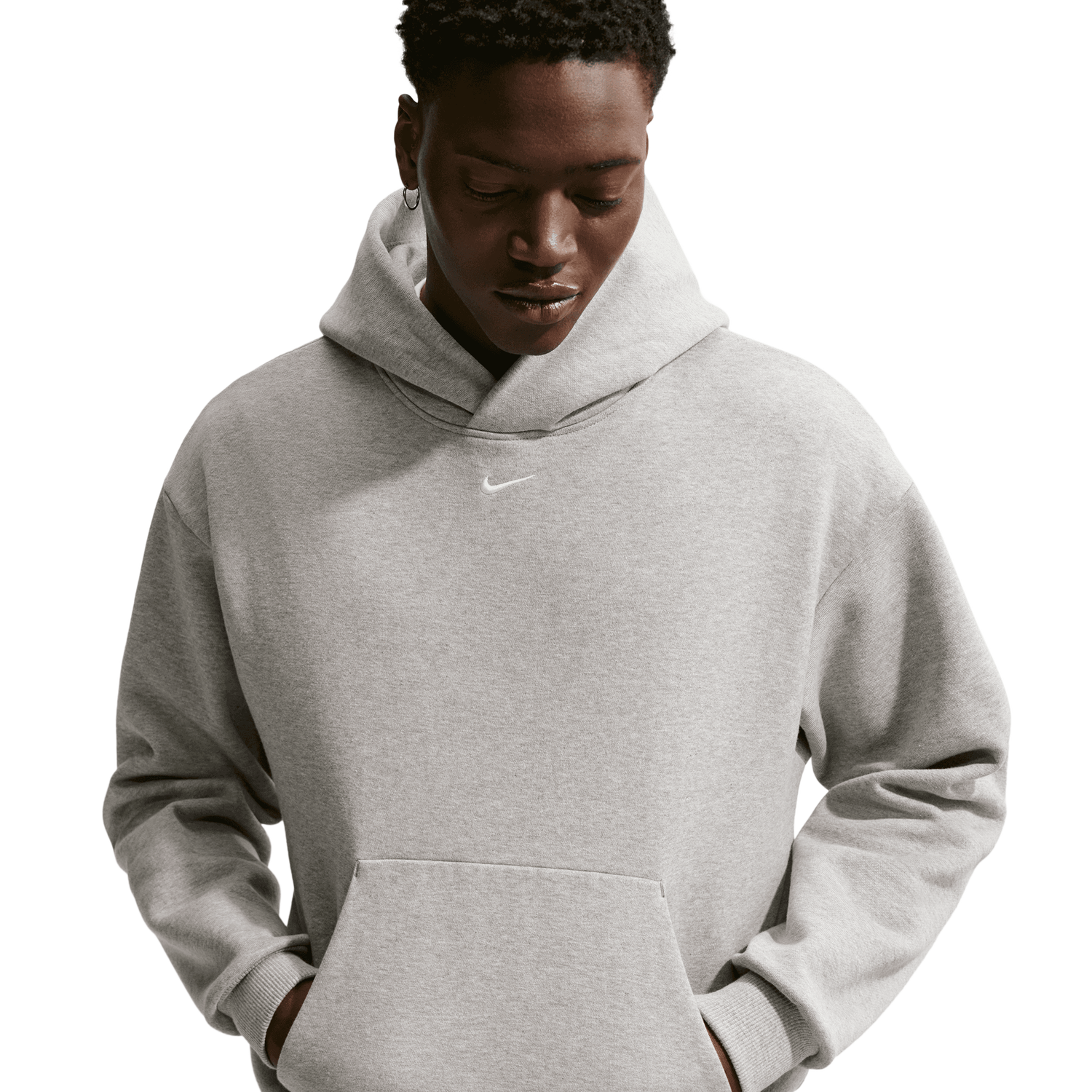 Nike Solo Pullover Concept Hoodie - Men's - Gray/White