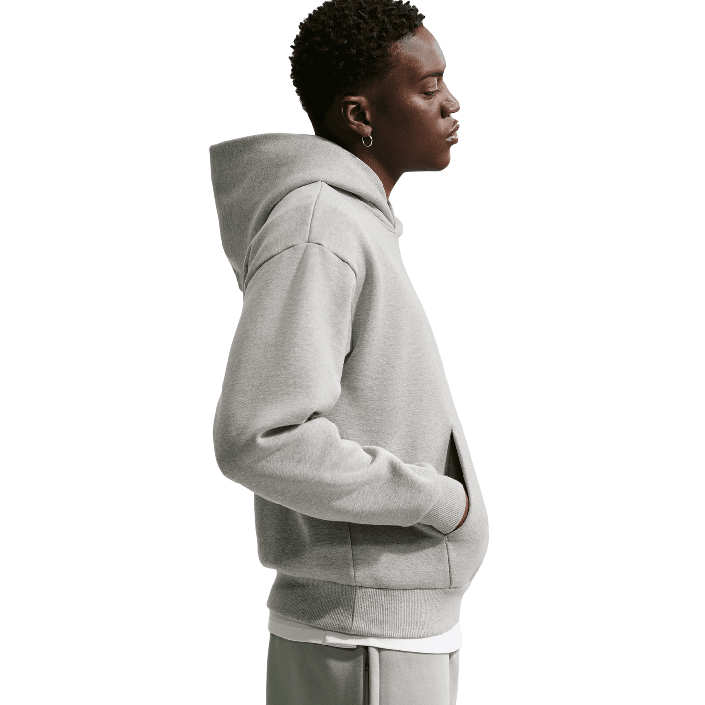 Nike Solo Pullover Concept Hoodie - Men's - Gray/White