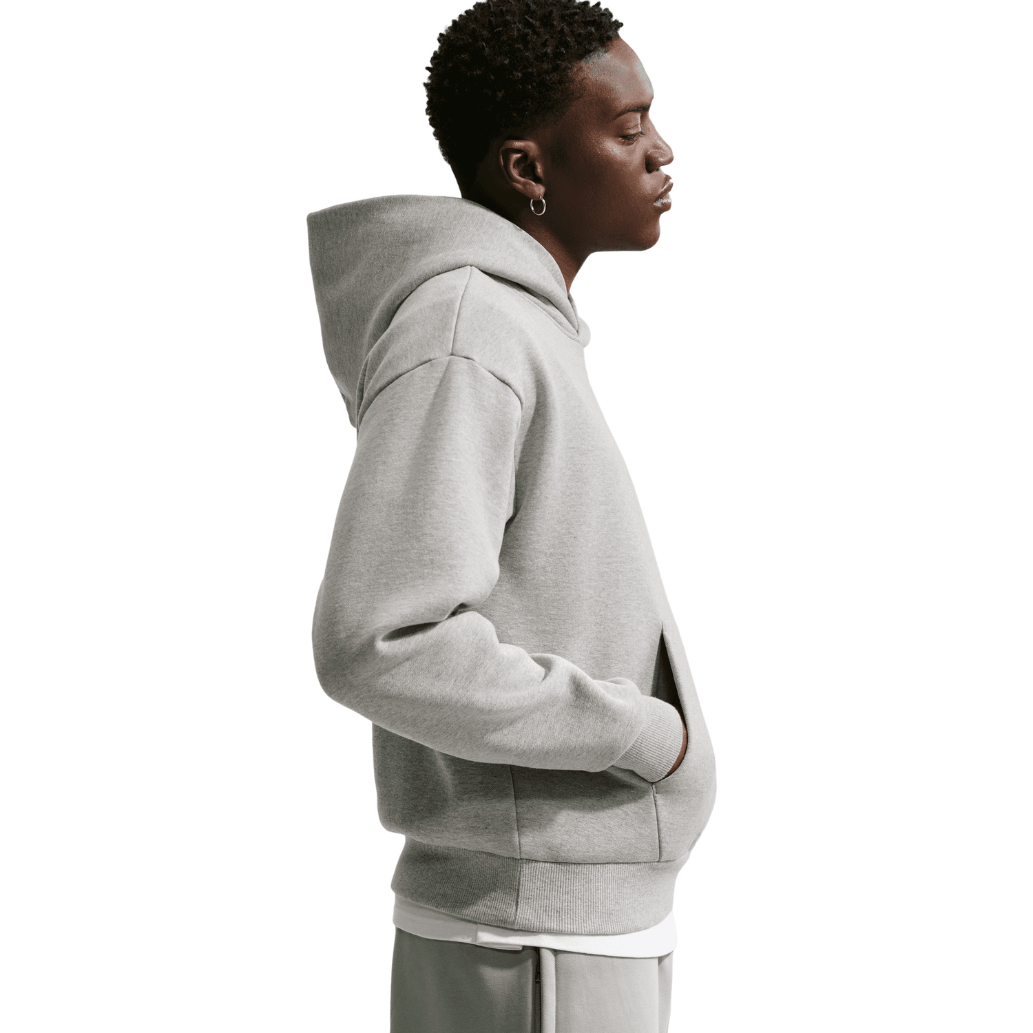 Nike Solo Pullover Concept Hoodie - Men's - Gray/White