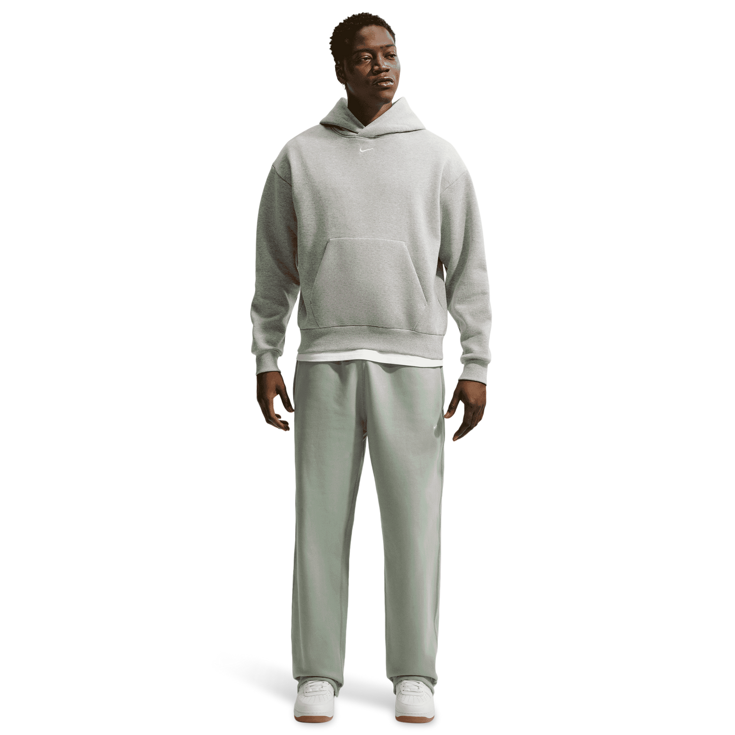 Nike Solo Pullover Concept Hoodie - Men's - Gray/White