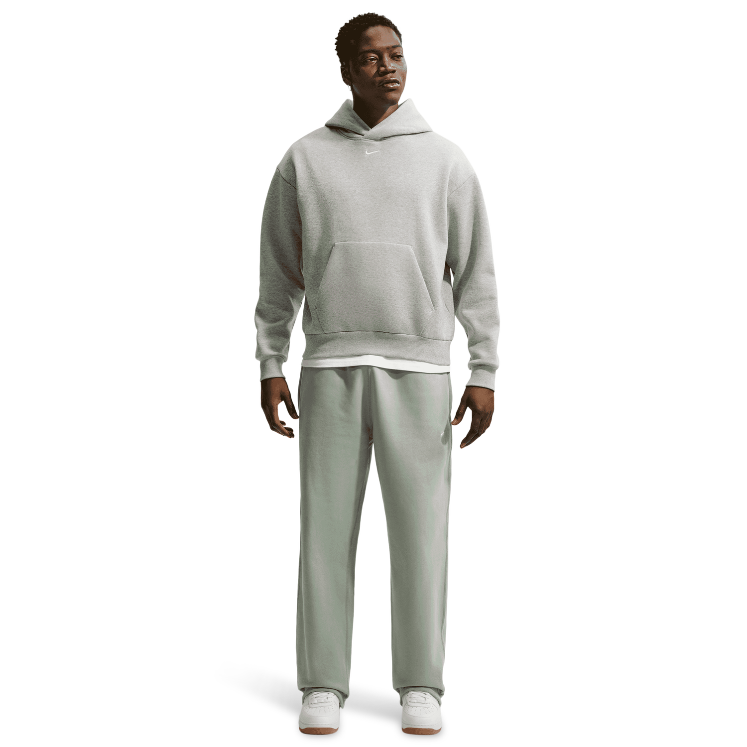 Nike Solo Pullover Concept Hoodie - Men's - Gray/White