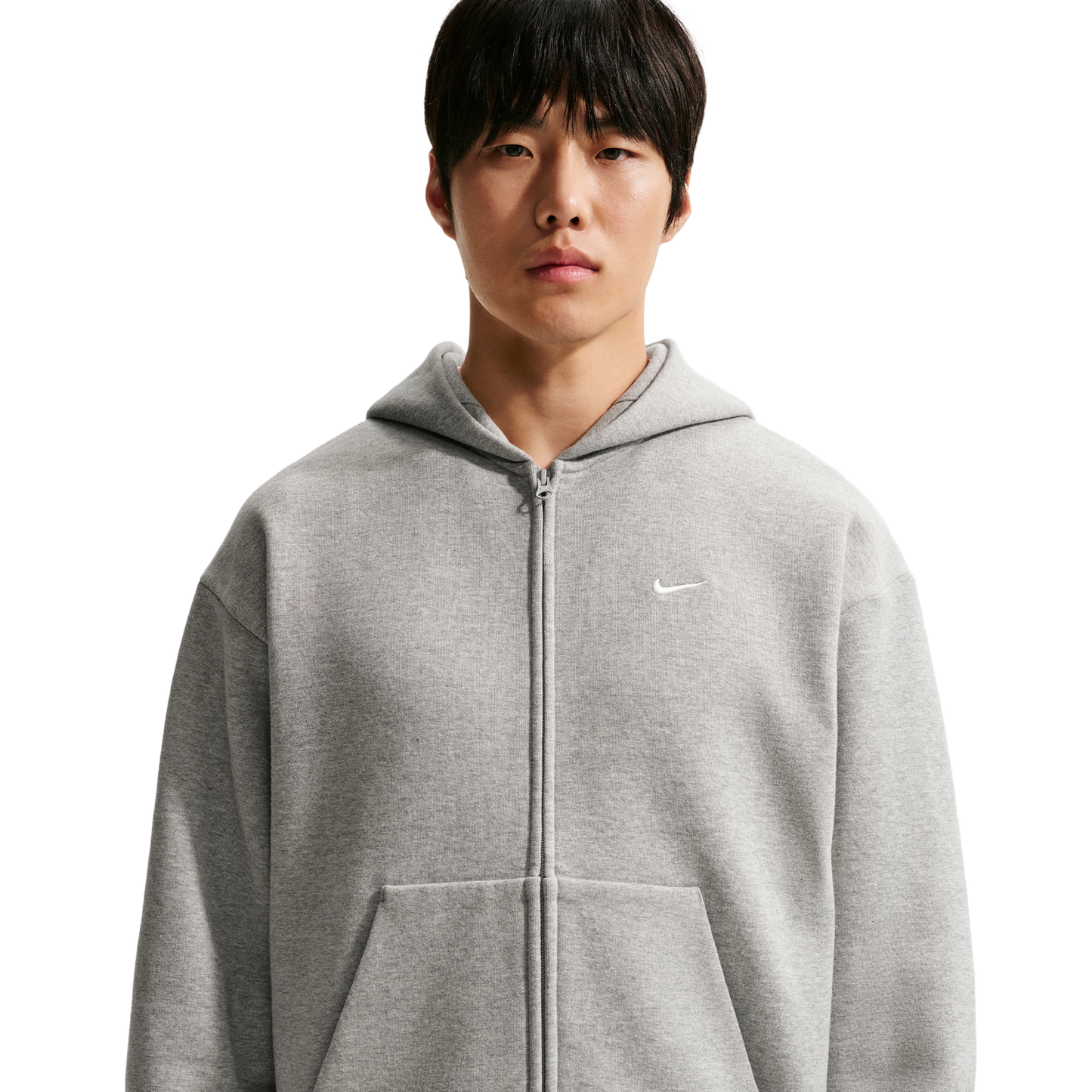Nike Solo Basketball Full Zip Concept Hoodie - Men's - White/Gray