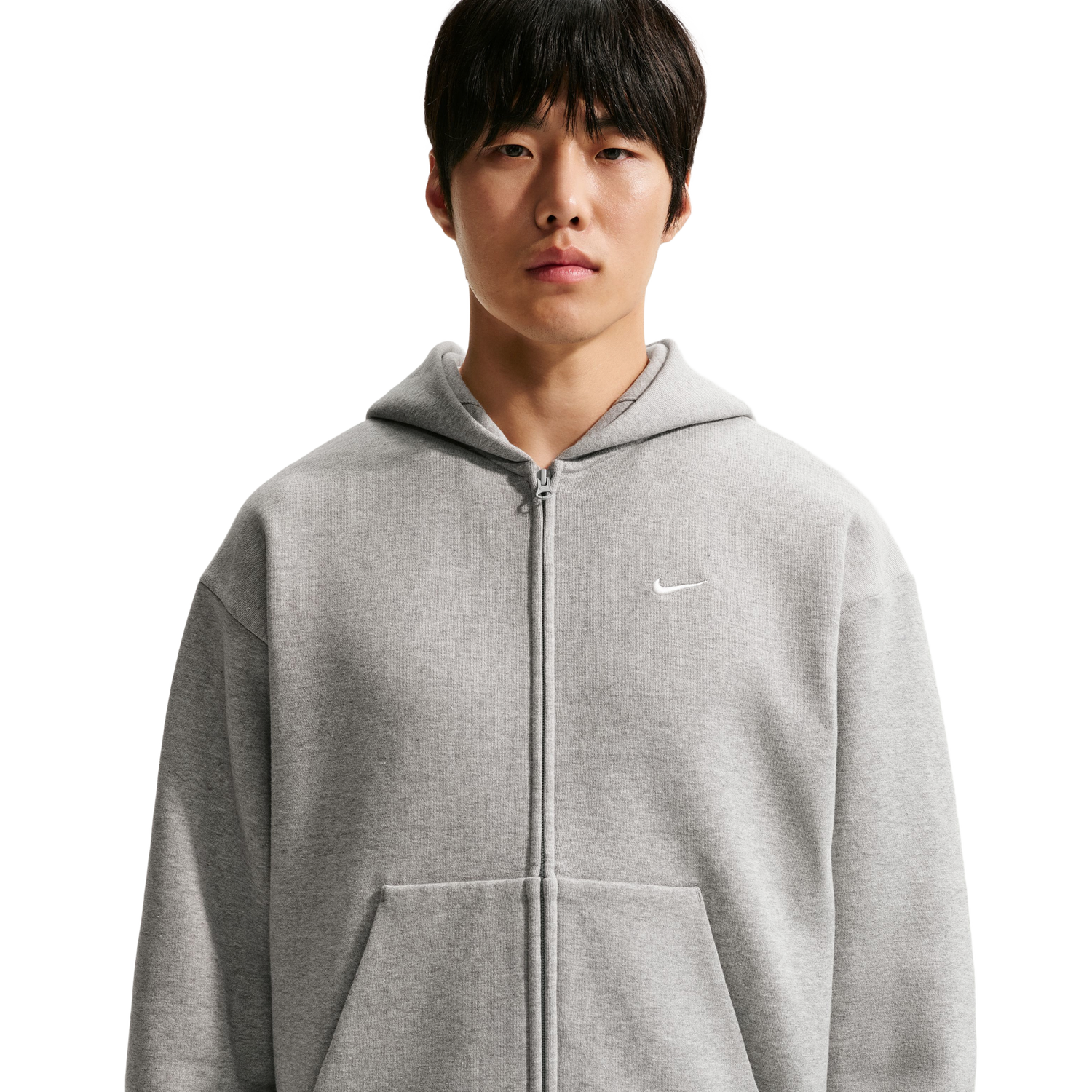 Nike Solo Basketball Full Zip Concept Hoodie - Men's - White/Gray