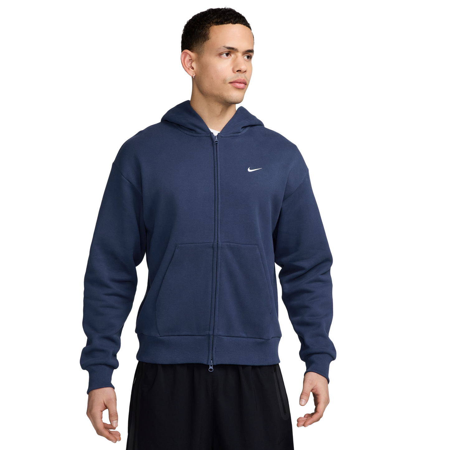 Nike Solo Basketball Full Zip Concept Hoodie - Men's - Navy/White