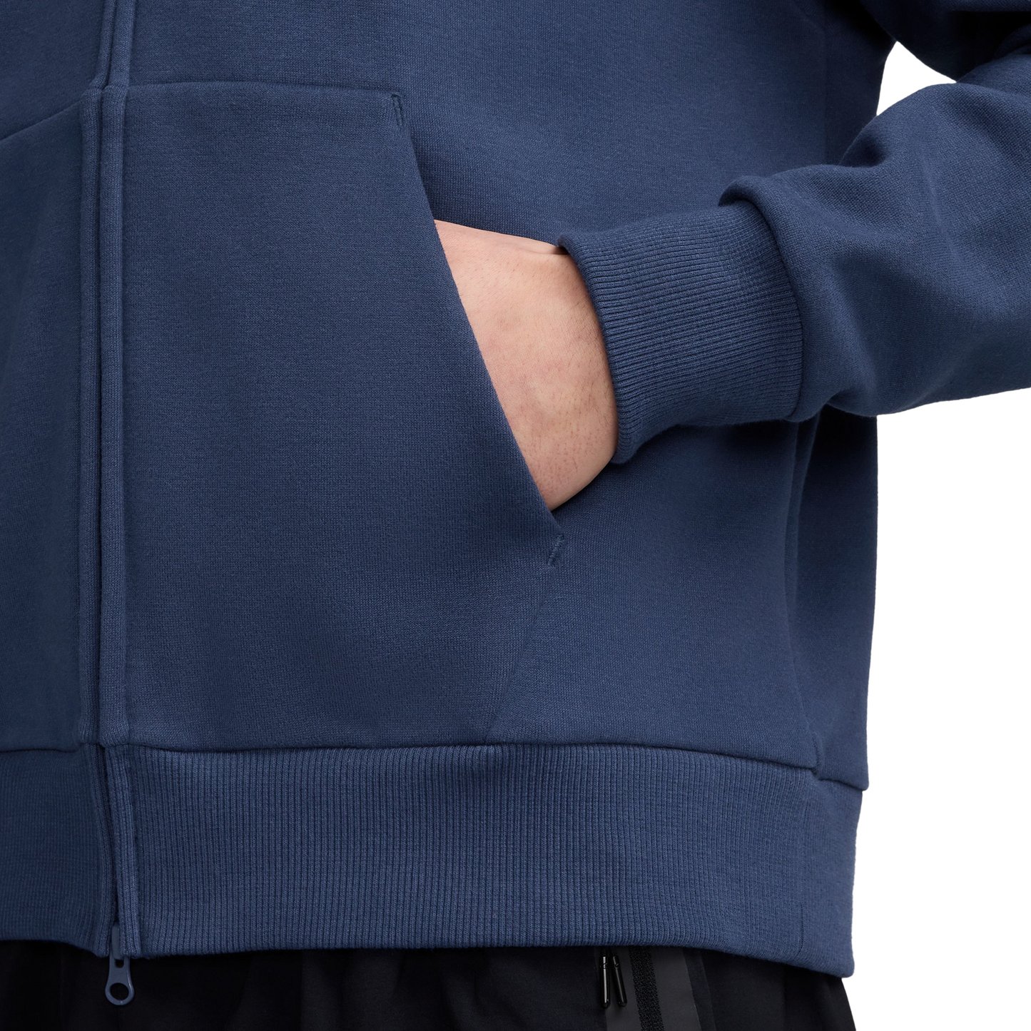 Nike Solo Basketball Full Zip Concept Hoodie - Men's - Navy/White
