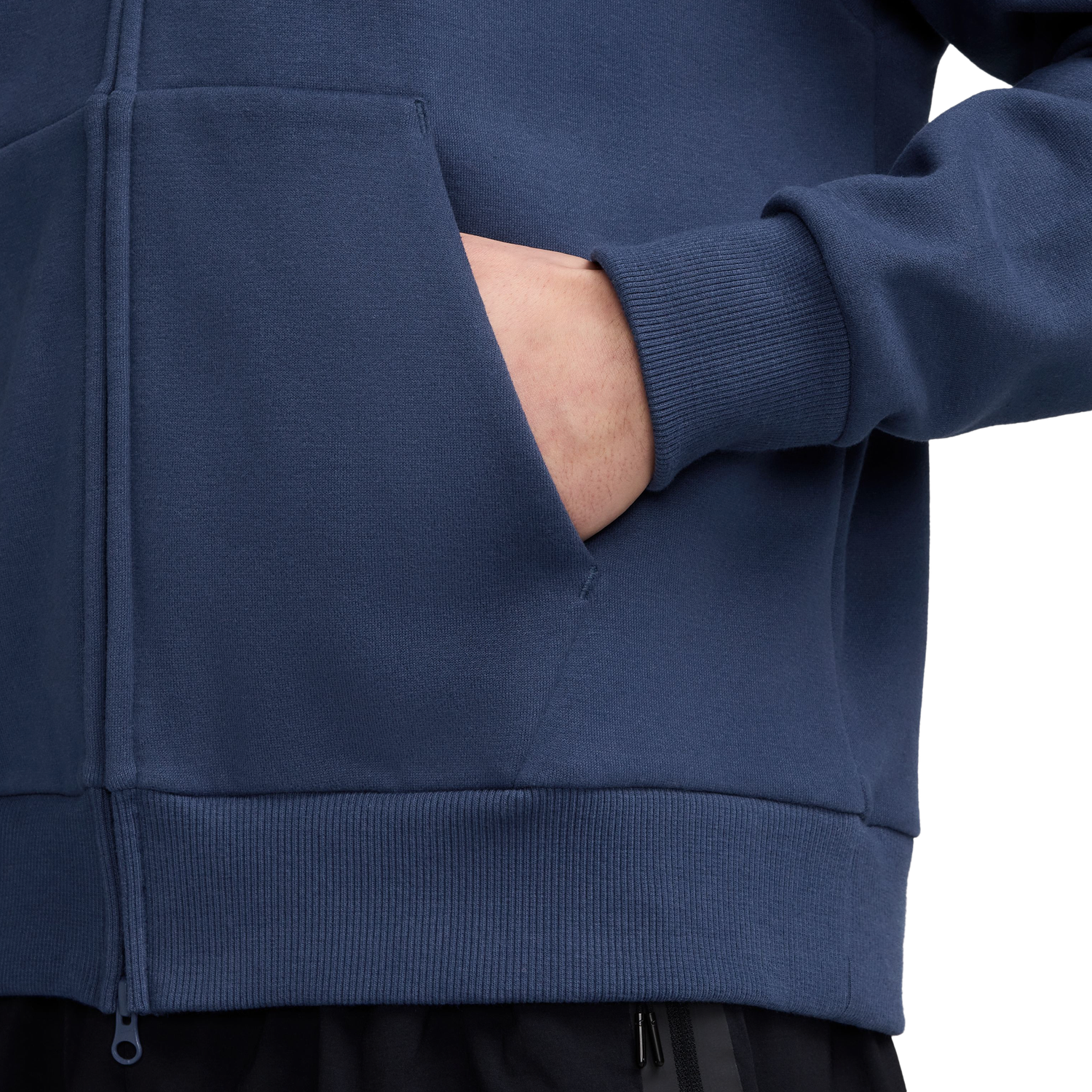 Nike Solo Basketball Full Zip Concept Hoodie - Men's - Navy/White