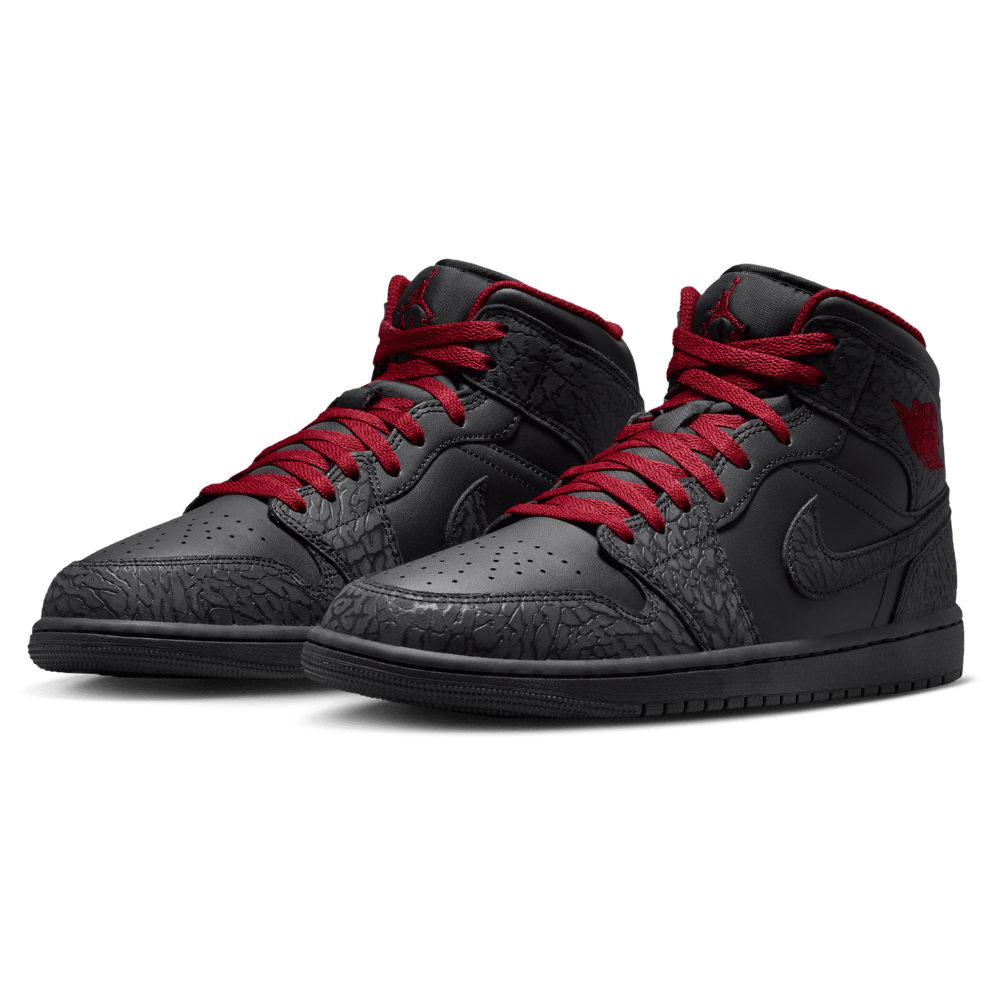 Jordan AJ 1 Mid SE - Men's - Tough Red/Black/Black