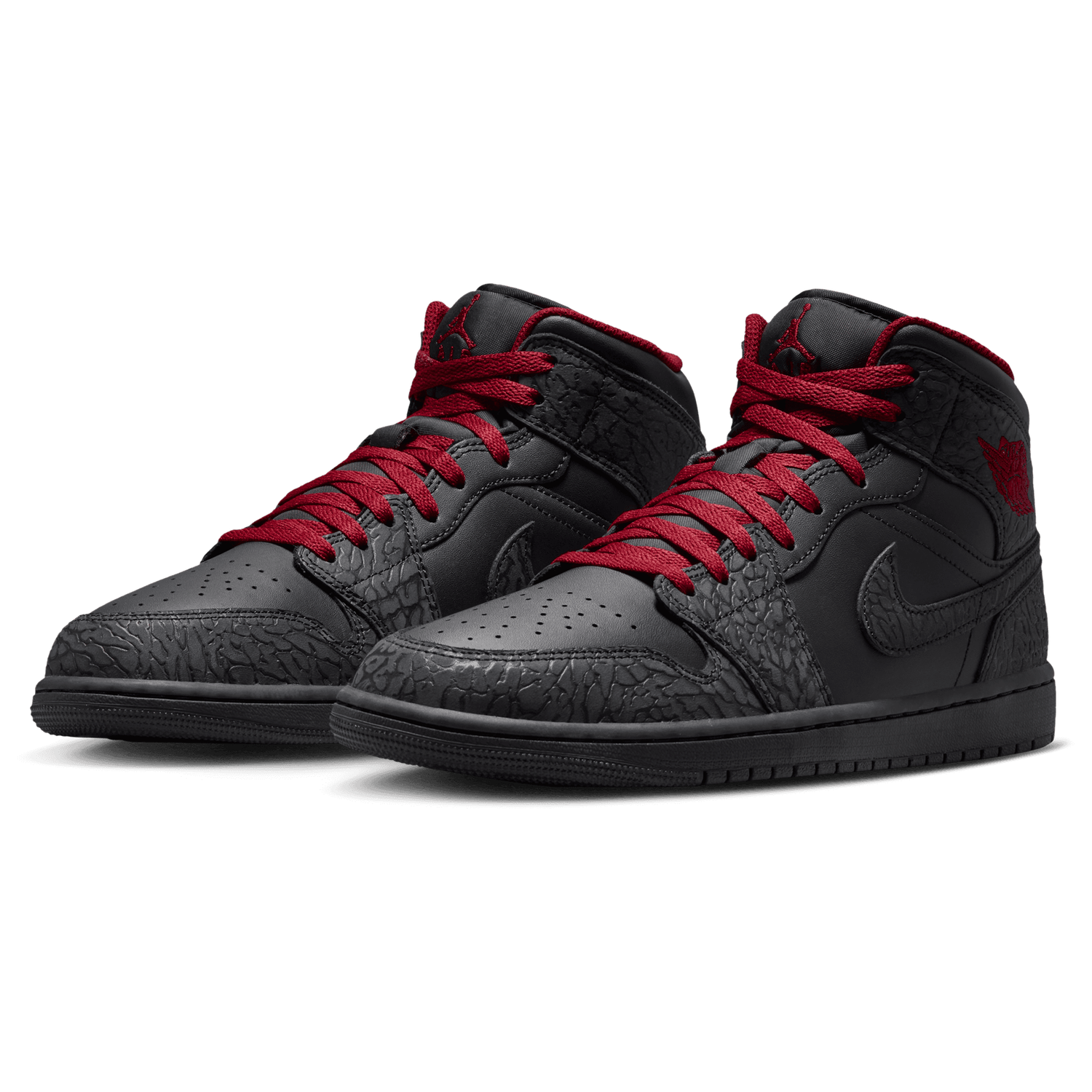 Jordan AJ 1 Mid SE - Men's - Tough Red/Black/Black