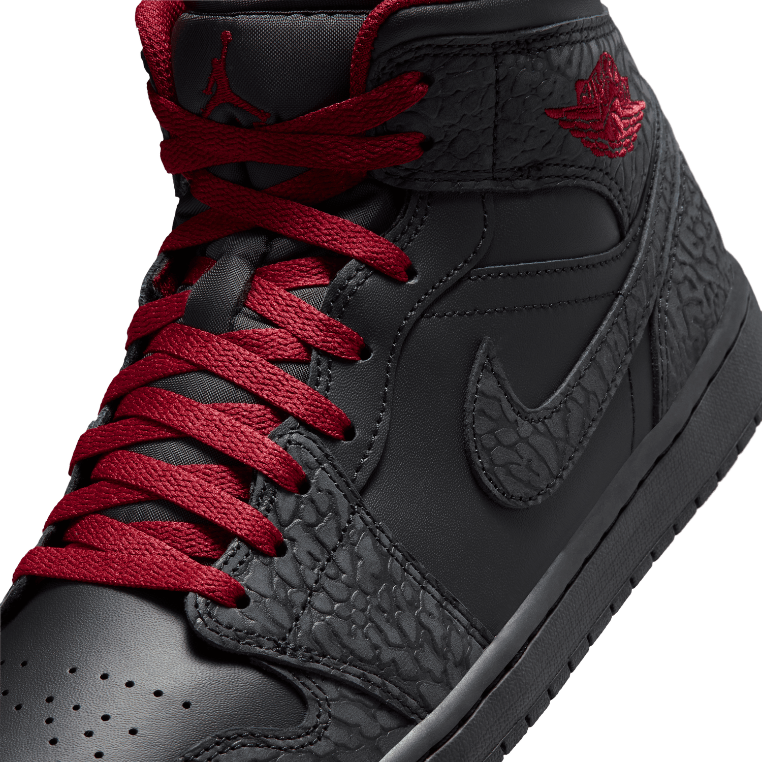 Jordan AJ 1 Mid SE - Men's - Tough Red/Black/Black