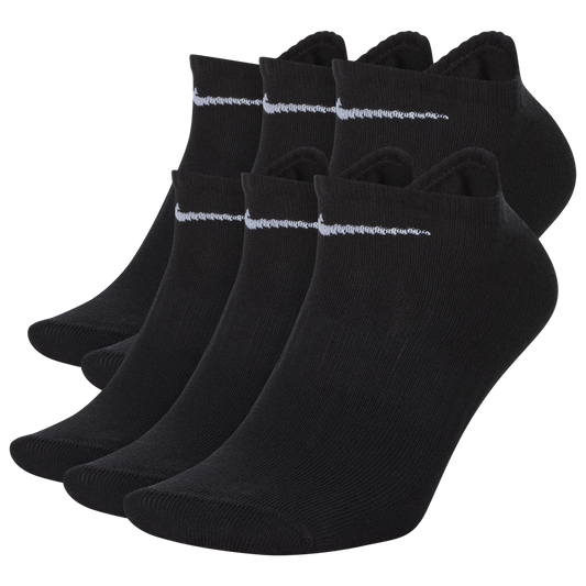 Nike Everyday Lightweight No Show Socks 6PK - Women's - Black/White