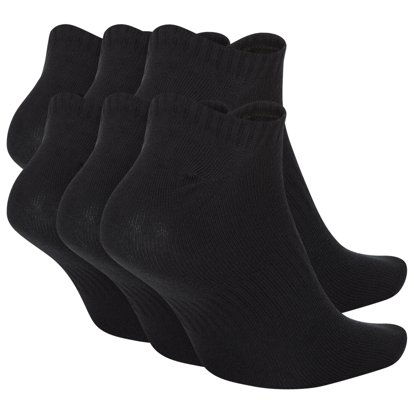 Nike Everyday Lightweight No Show Socks 6PK - Women's - Black/White