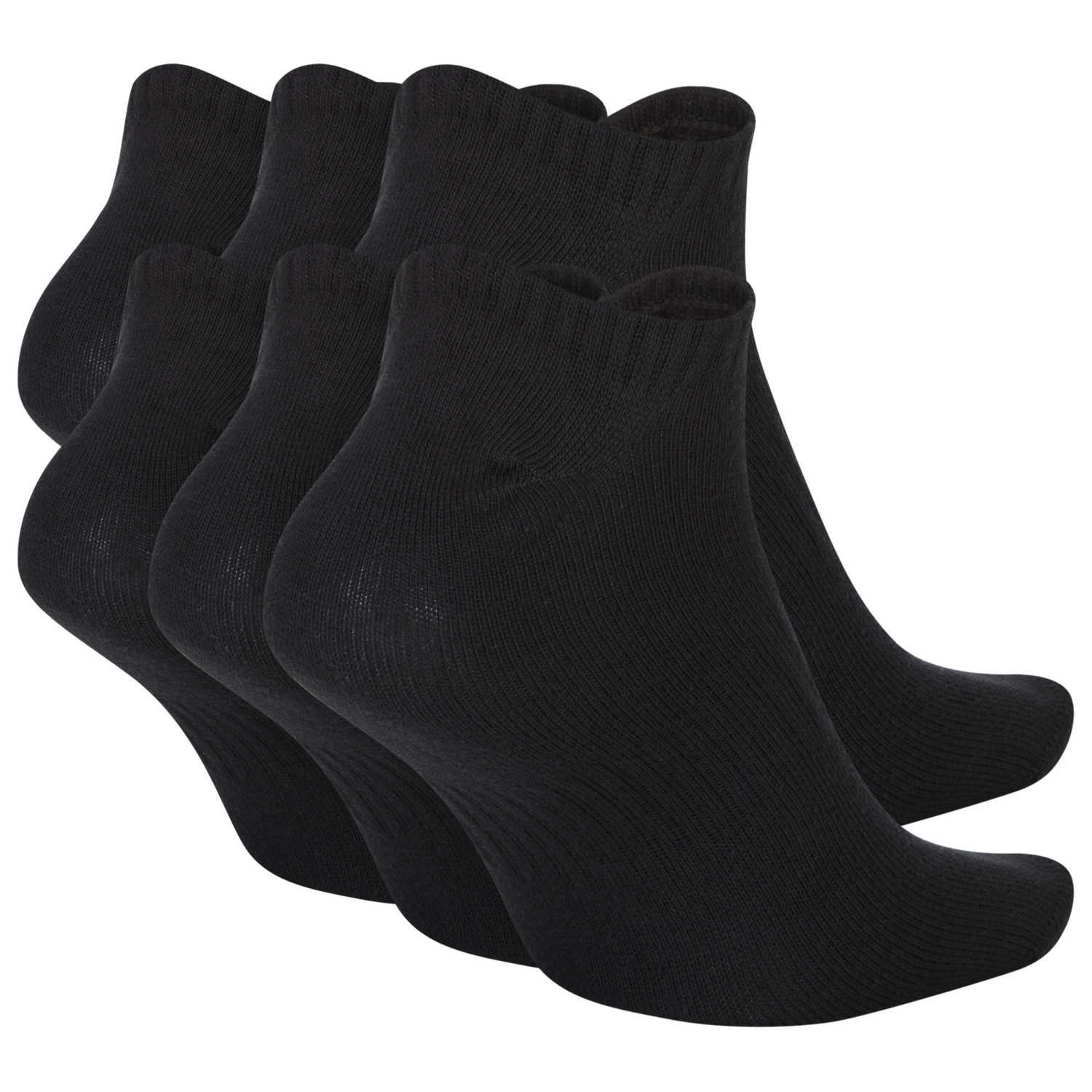 Nike Everyday Lightweight No Show Socks 6PK - Women's - Black/White