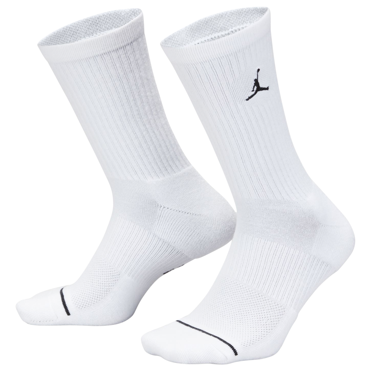 Jordan Every Day Cushioned Crew 3 Pack Socks - Men's - Black/White