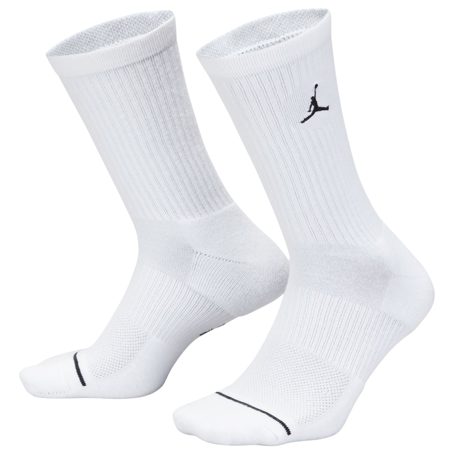 Jordan Every Day Cushioned Crew 3 Pack Socks - Men's - Black/White