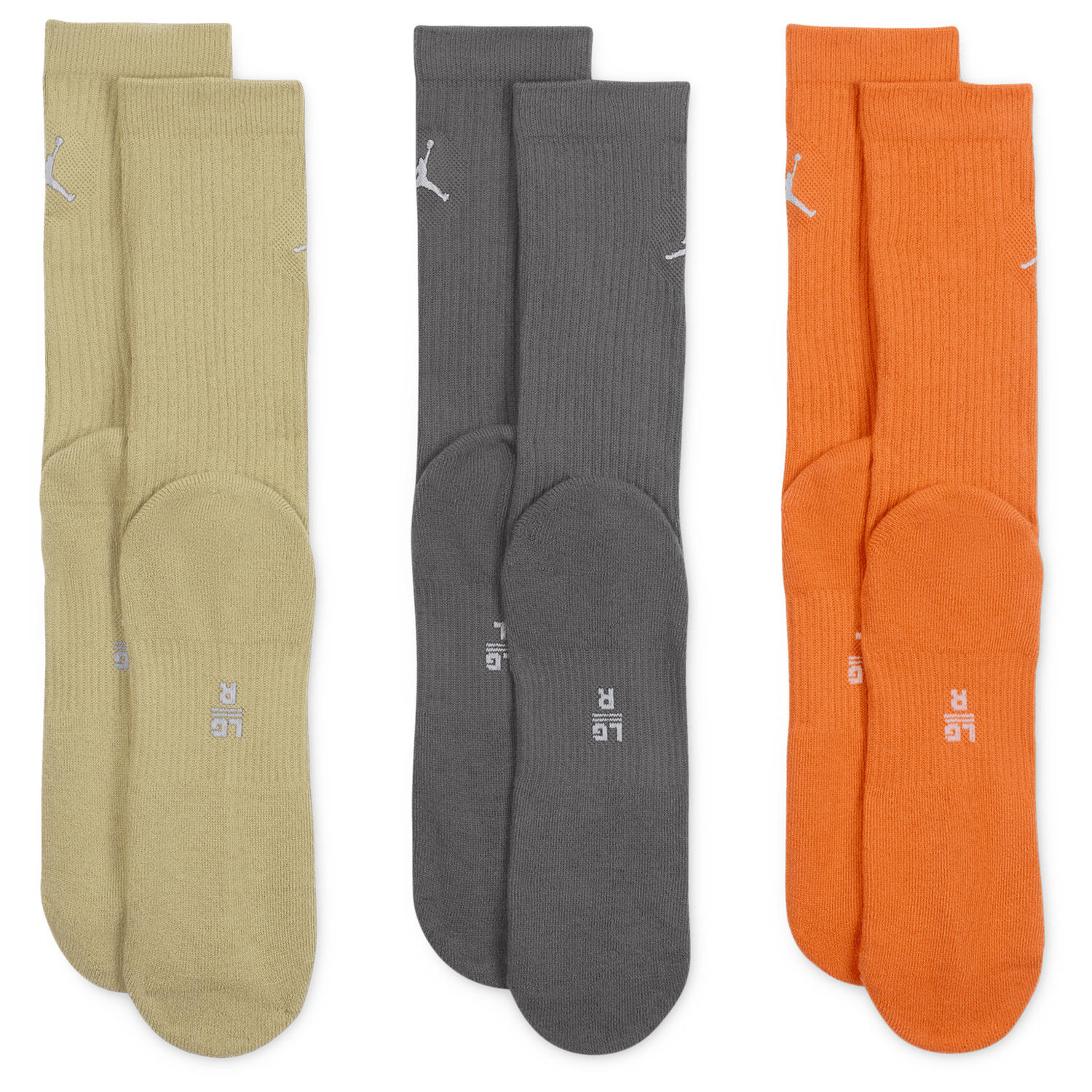 Jordan Every Day Cushioned Crew 3 Pack Socks - Men's - Starfish/Multi