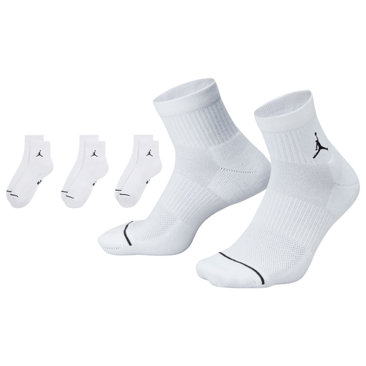 Jordan Every Day Cushioned Ankle 3 Pack - Men's - Black/White