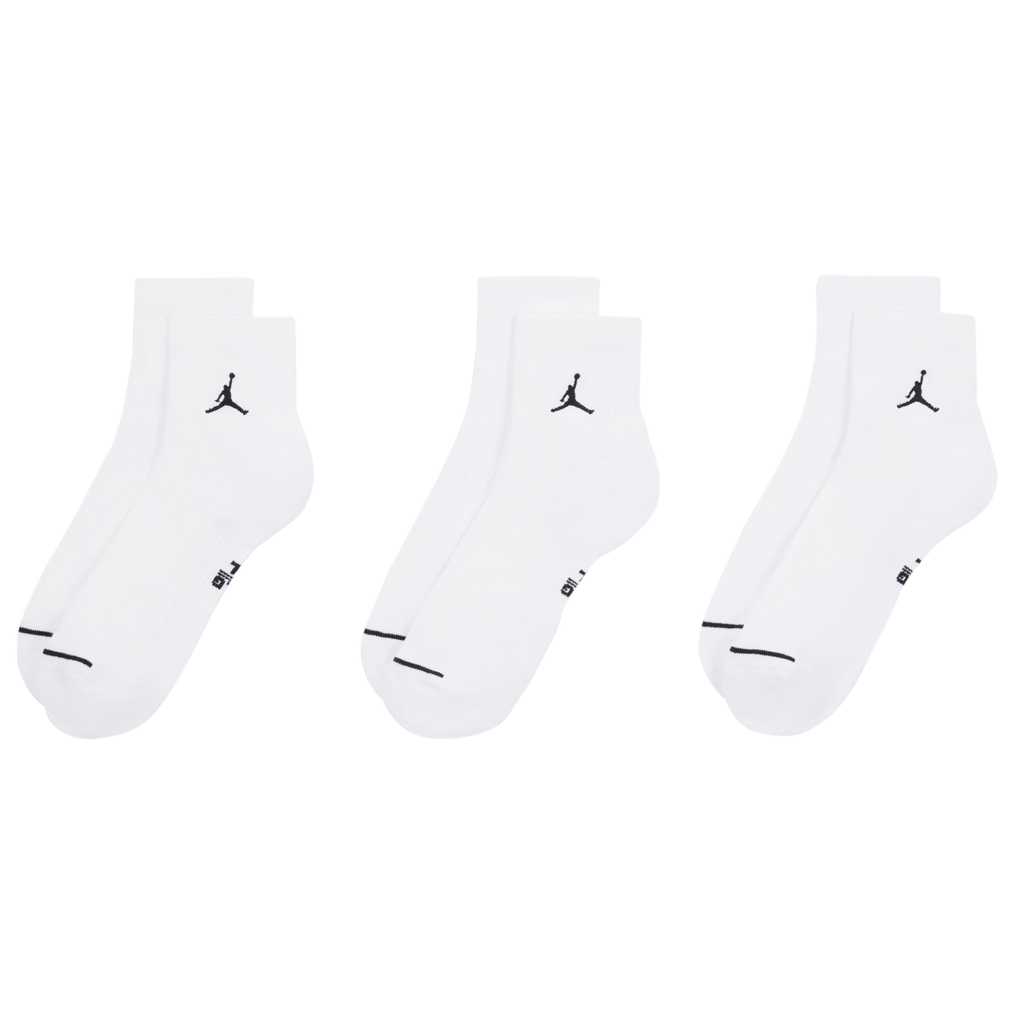 Jordan Every Day Cushioned Ankle 3 Pack - Men's - Black/White
