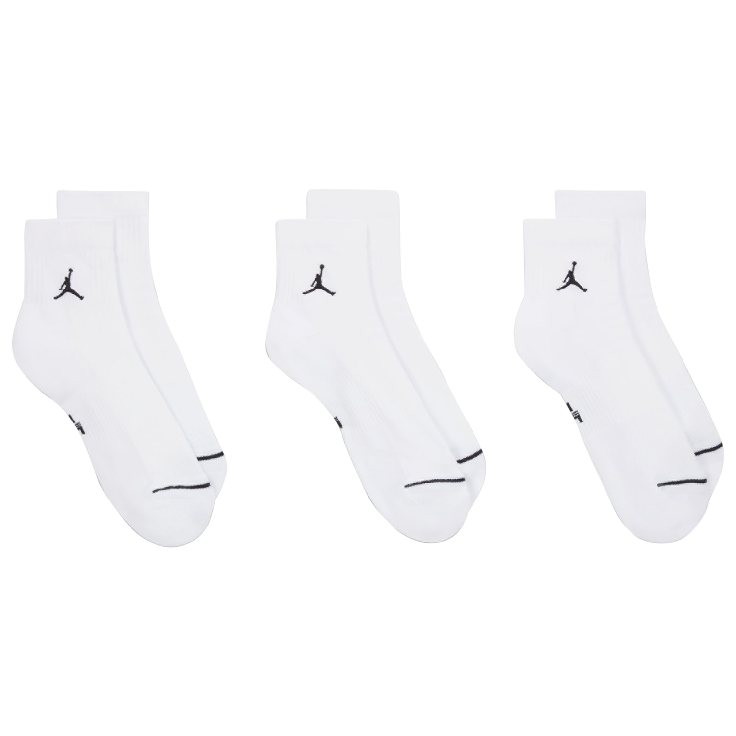 Jordan Every Day Cushioned Ankle 3 Pack - Men's - Black/White