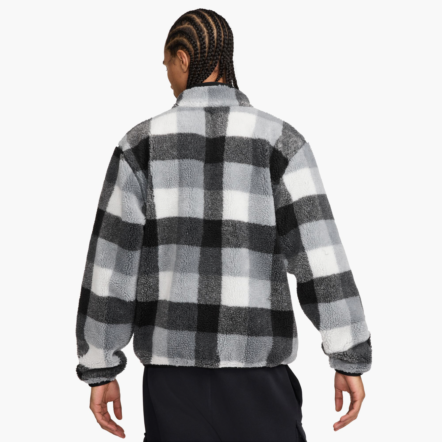 Nike Club Seasonal Winterized All Over Print Half-Zip - Men's - Black/White/Smoke Grey