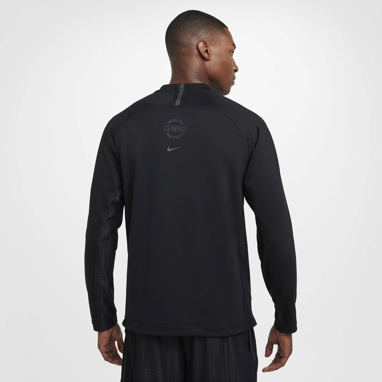 Nike LeBron James Warm DNA Half-Zip - Men's - Black/Dk Smoke Grey