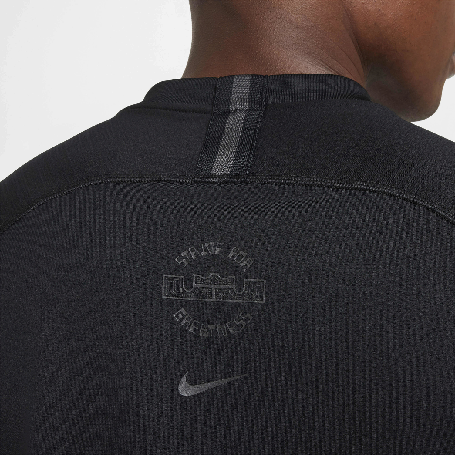 Nike LeBron James Warm DNA Half-Zip - Men's - Black/Dk Smoke Grey