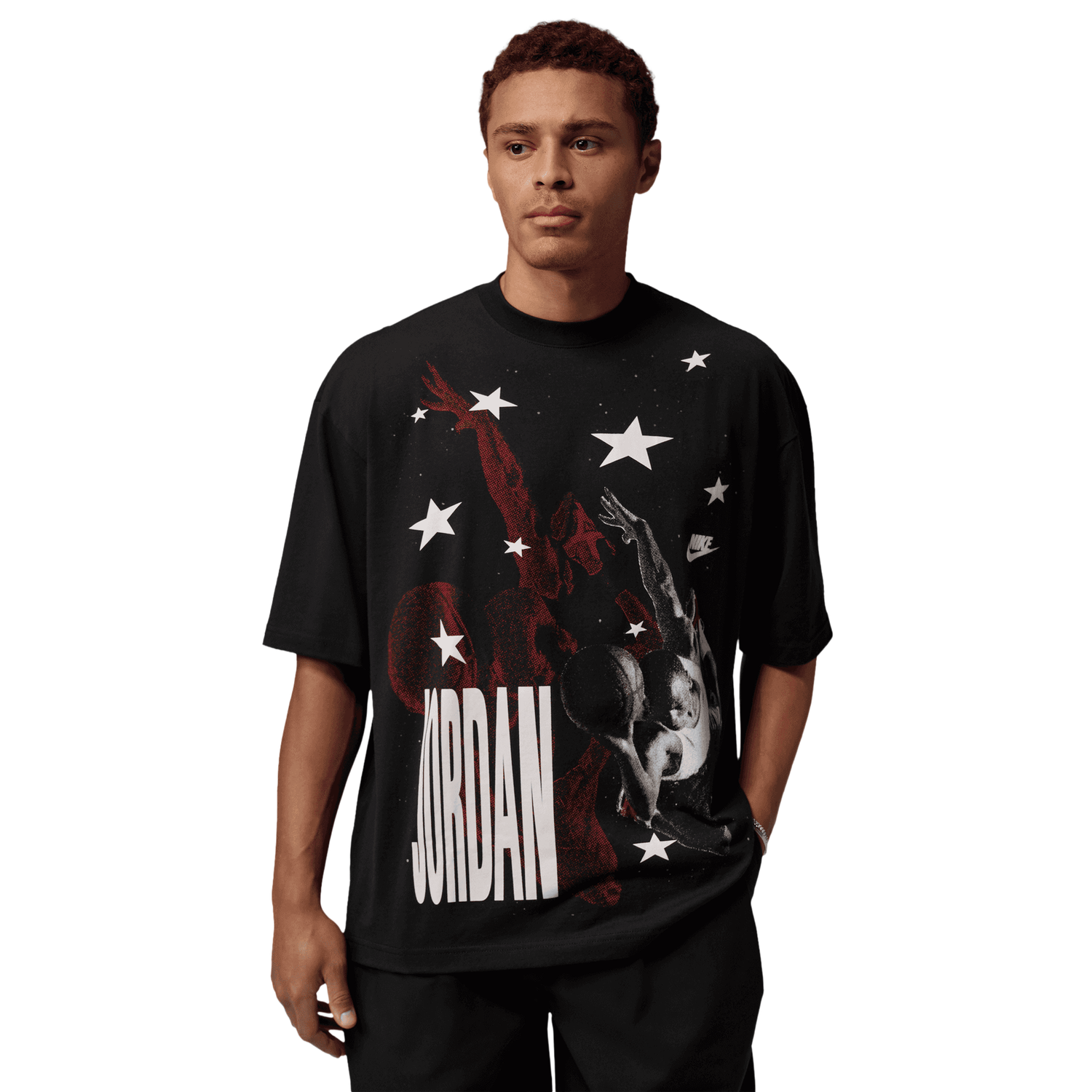 Jordan 96 Oversized AJ 4 T-Shirt - Men's - Black